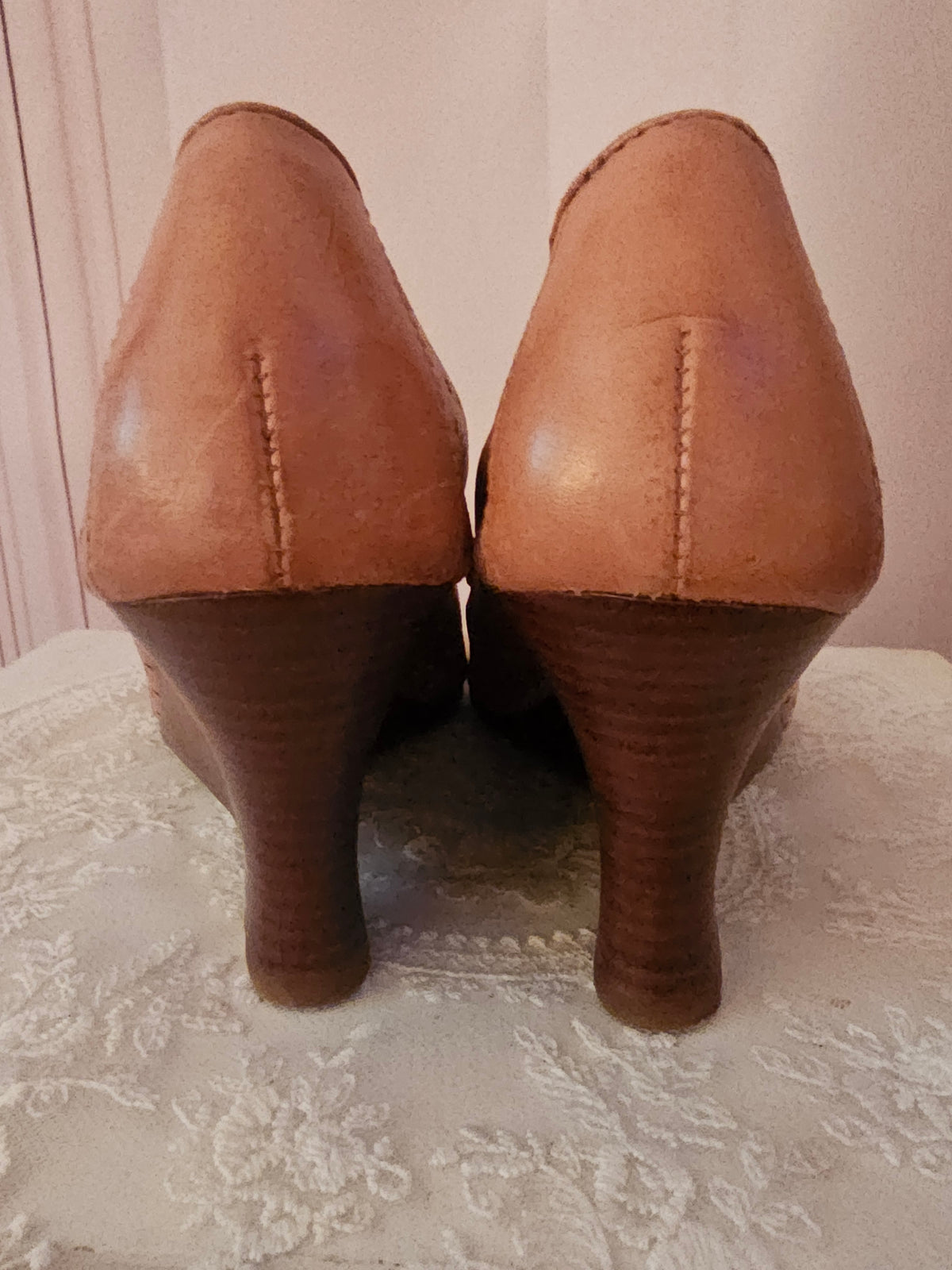 Ladies Kaliko Leather Wedges
