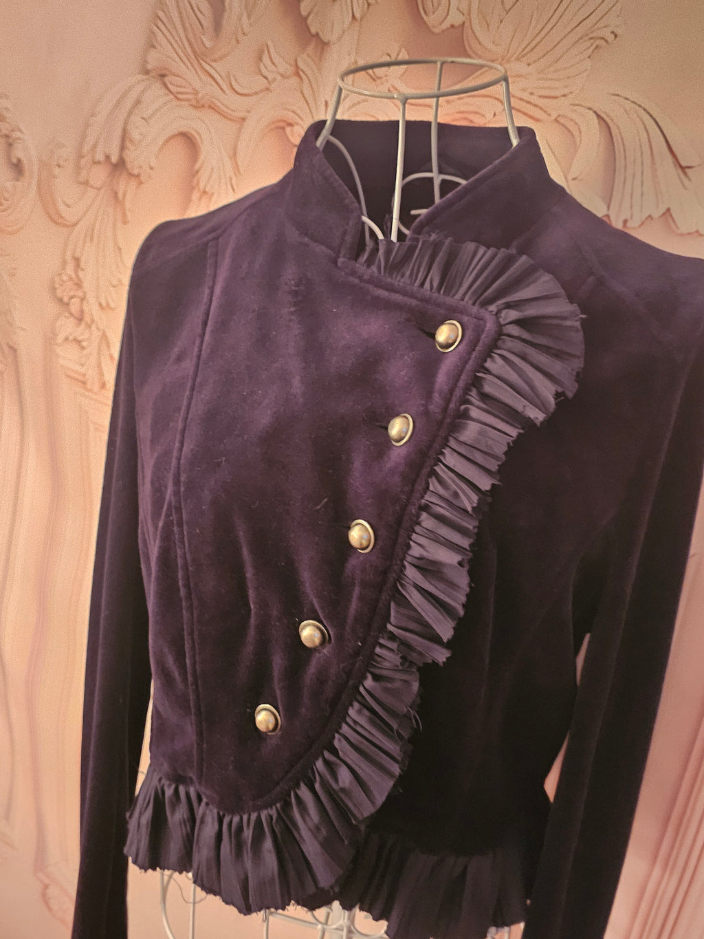 Ladies Navy Blue Velvet New Look Evening Jacket