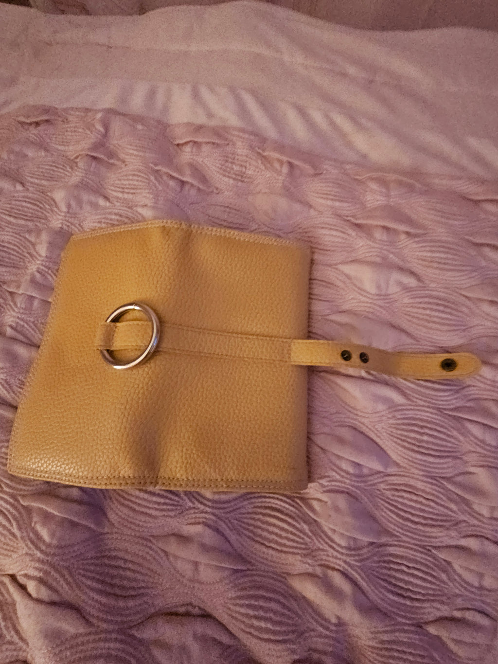 Ladies Mustard Coloured Jewellery Roll Holder