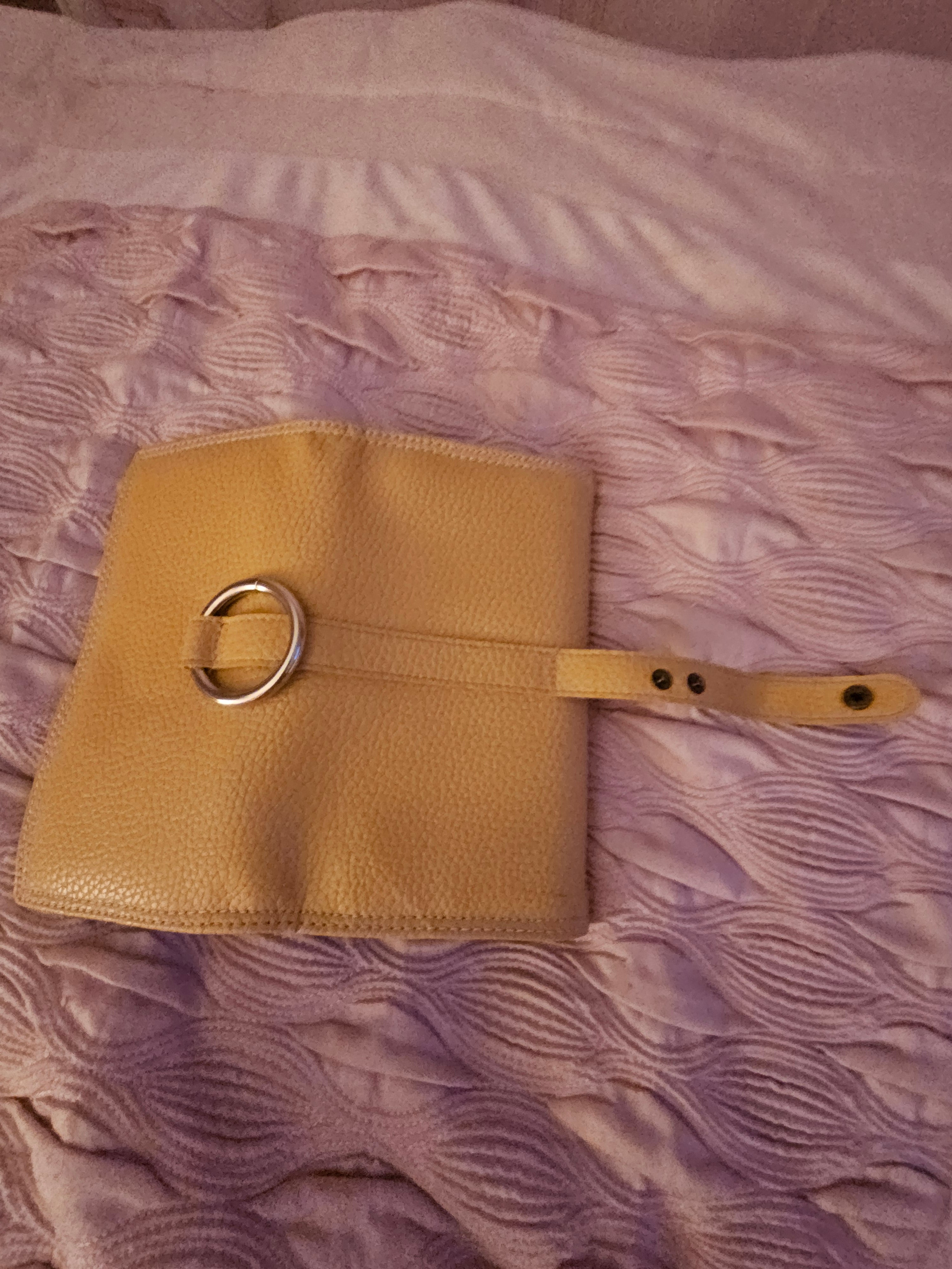 Ladies Mustard Coloured Jewellery Roll Holder