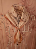 Ladies dusty pink & White with floral pattern Silk Blend Neck/Head Scarf