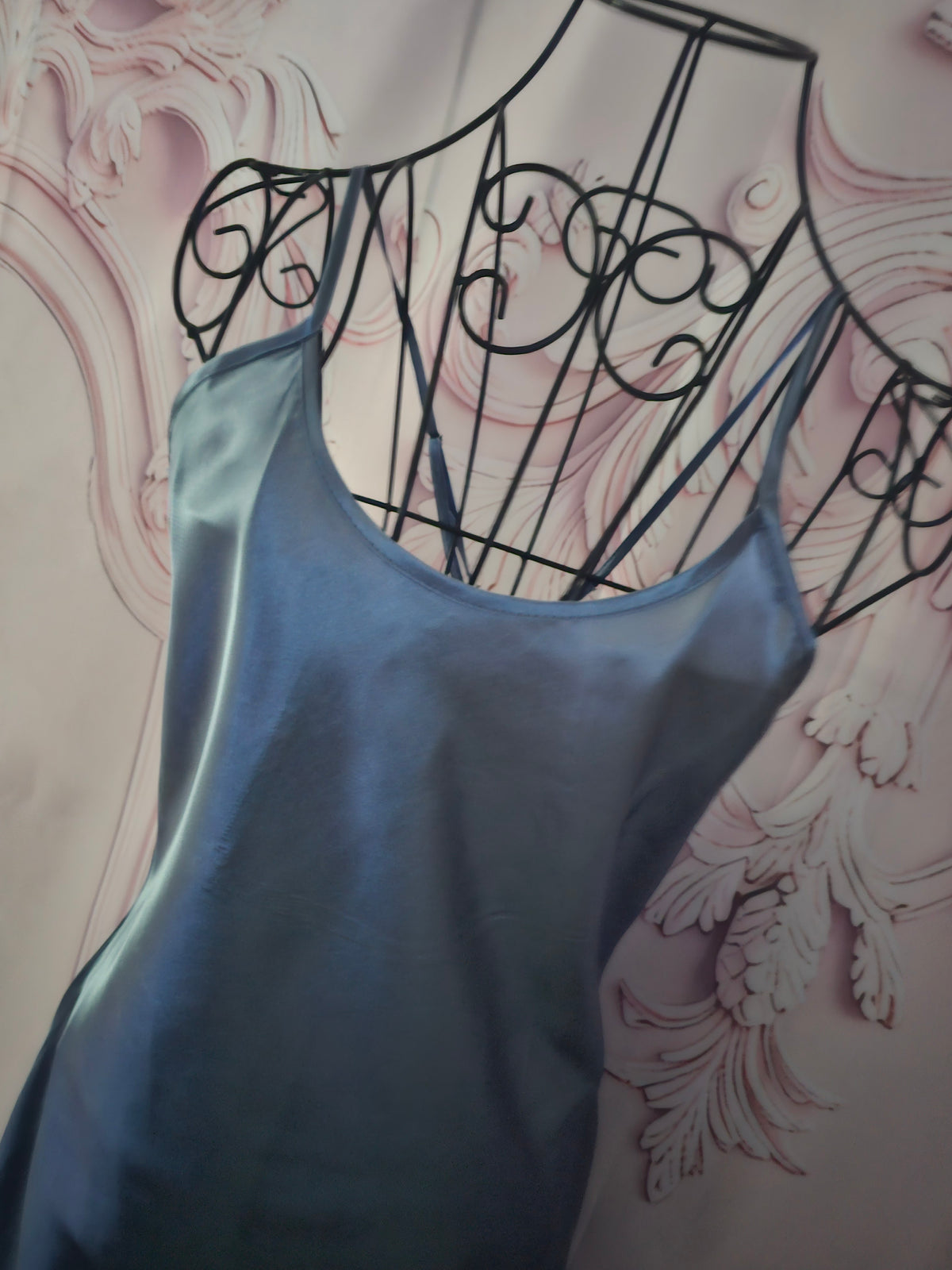 Ladies Teal Satin Negligee
