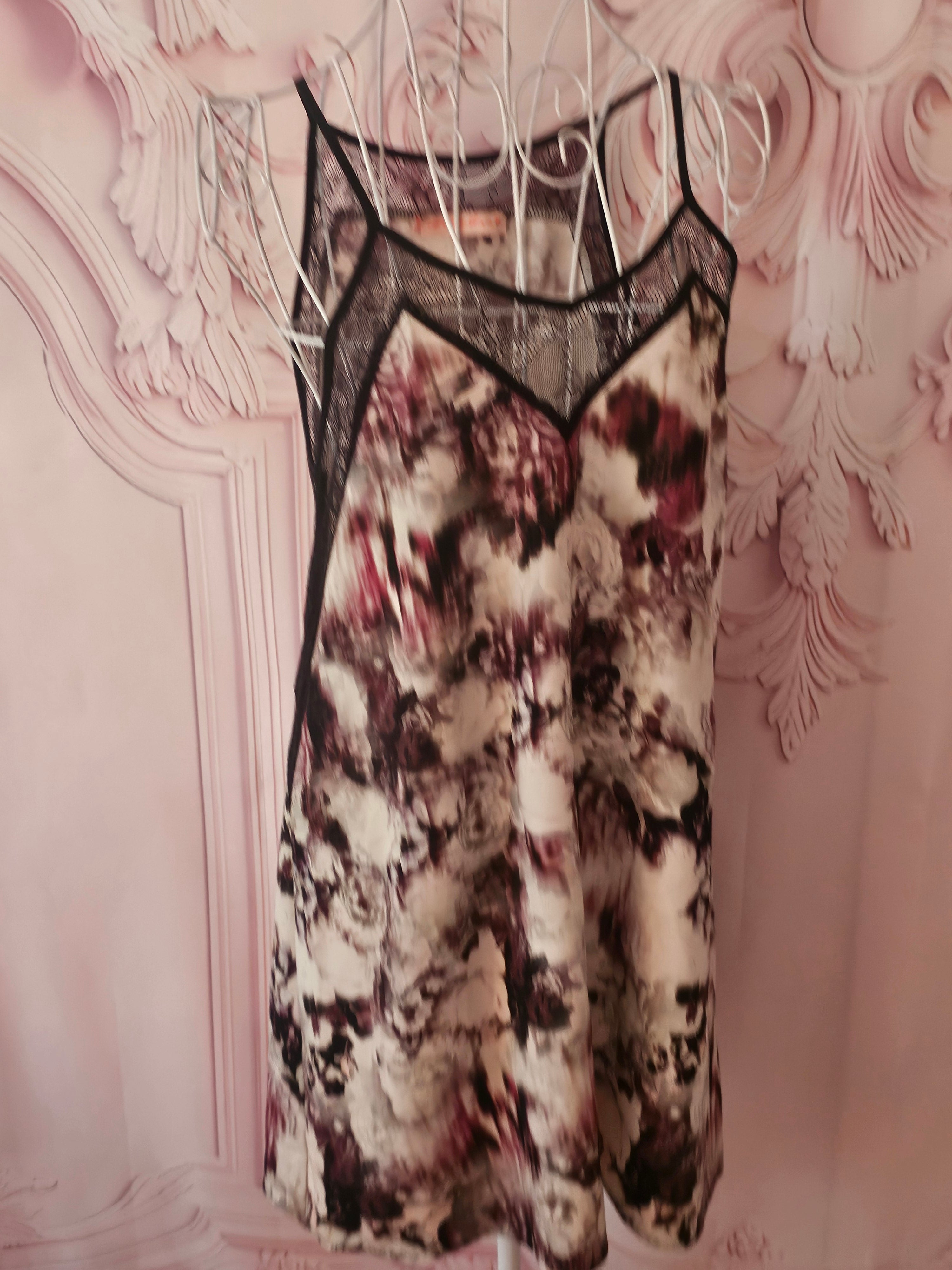 Ladies Floral Oh My Love Satin Chemise Slip