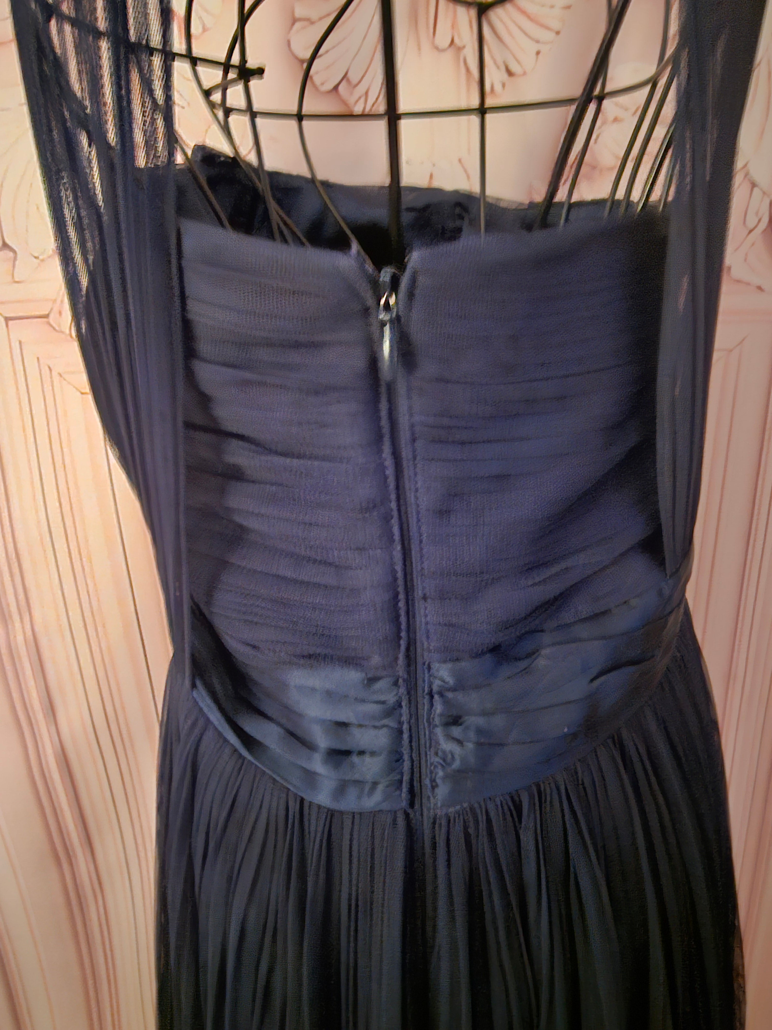 Ladies Monsoon Navy Blue Evening Gown