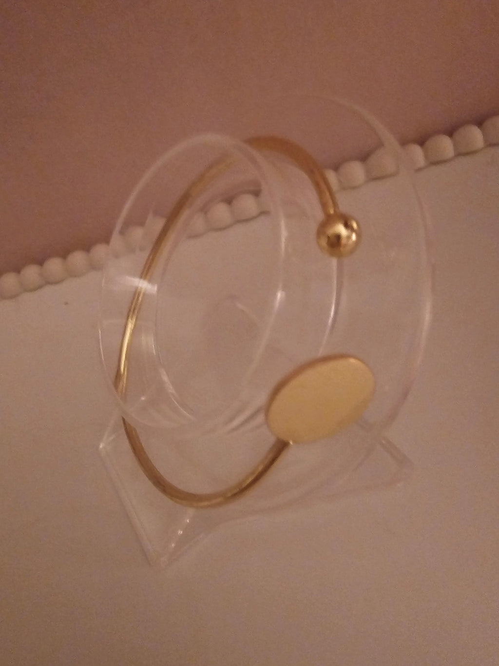 Ladies gold plated Unusual Bangle