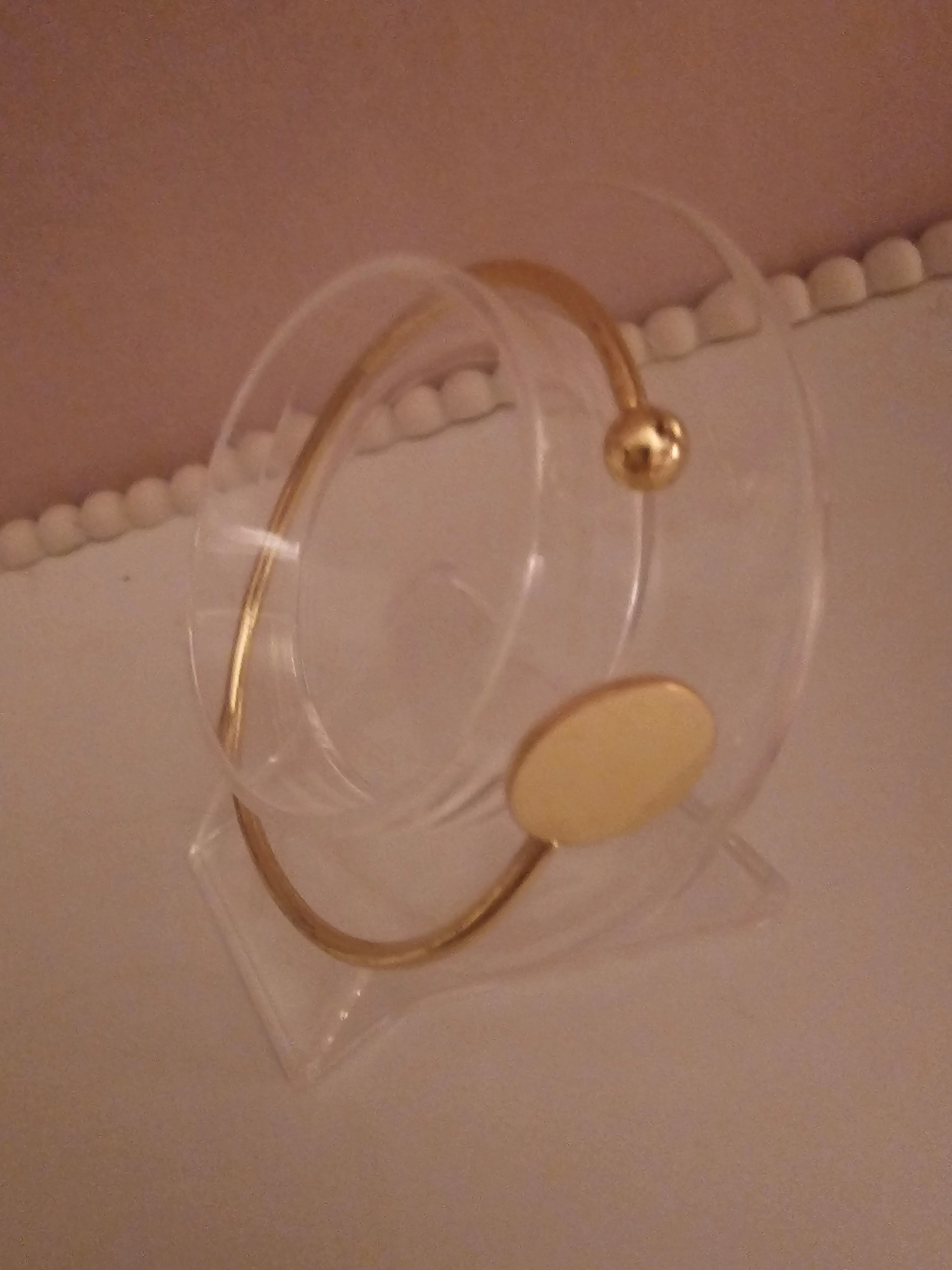 Ladies gold plated Unusual Bangle