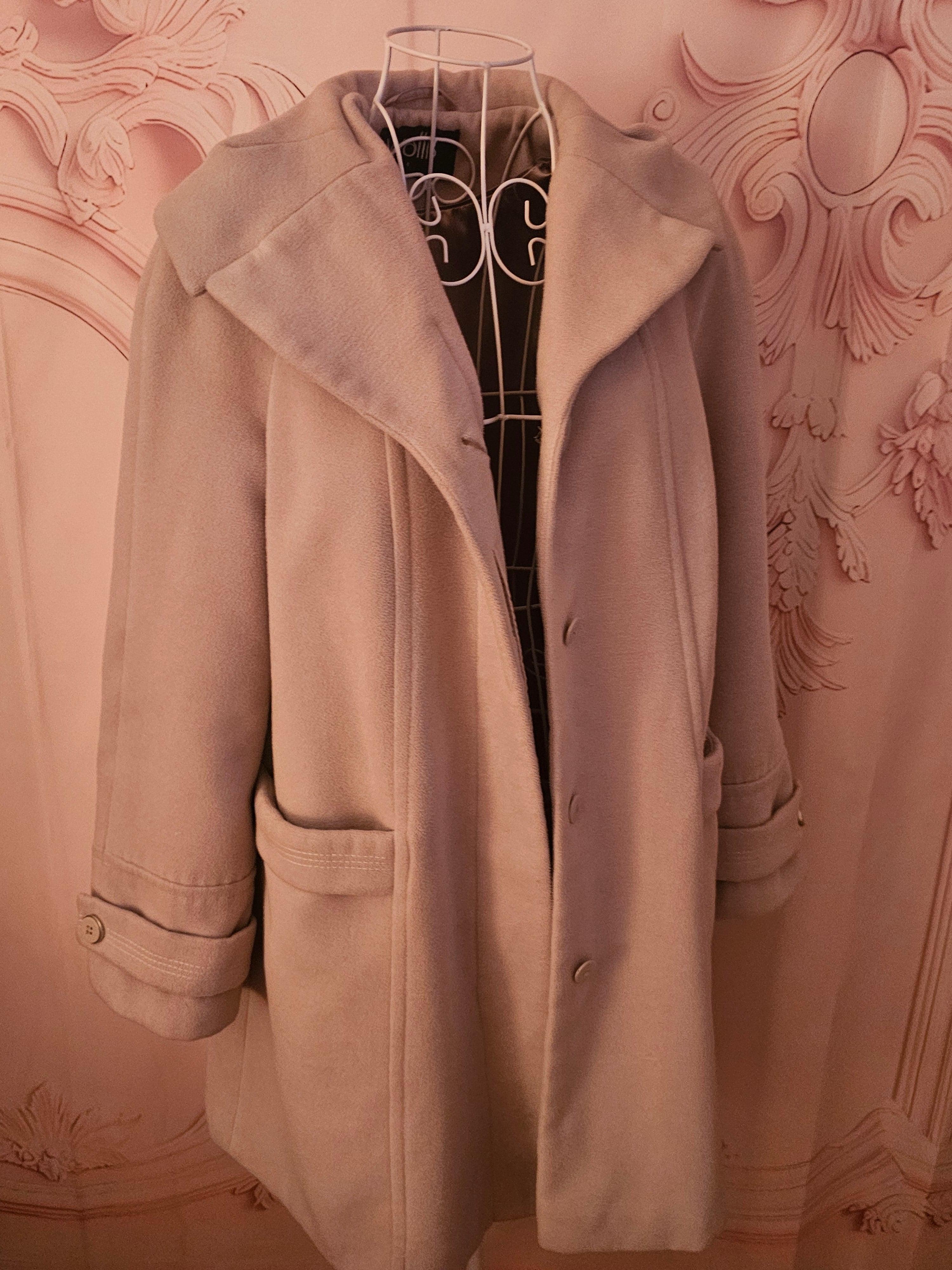Ladies Grey Wool Wallis Coat with Scarf