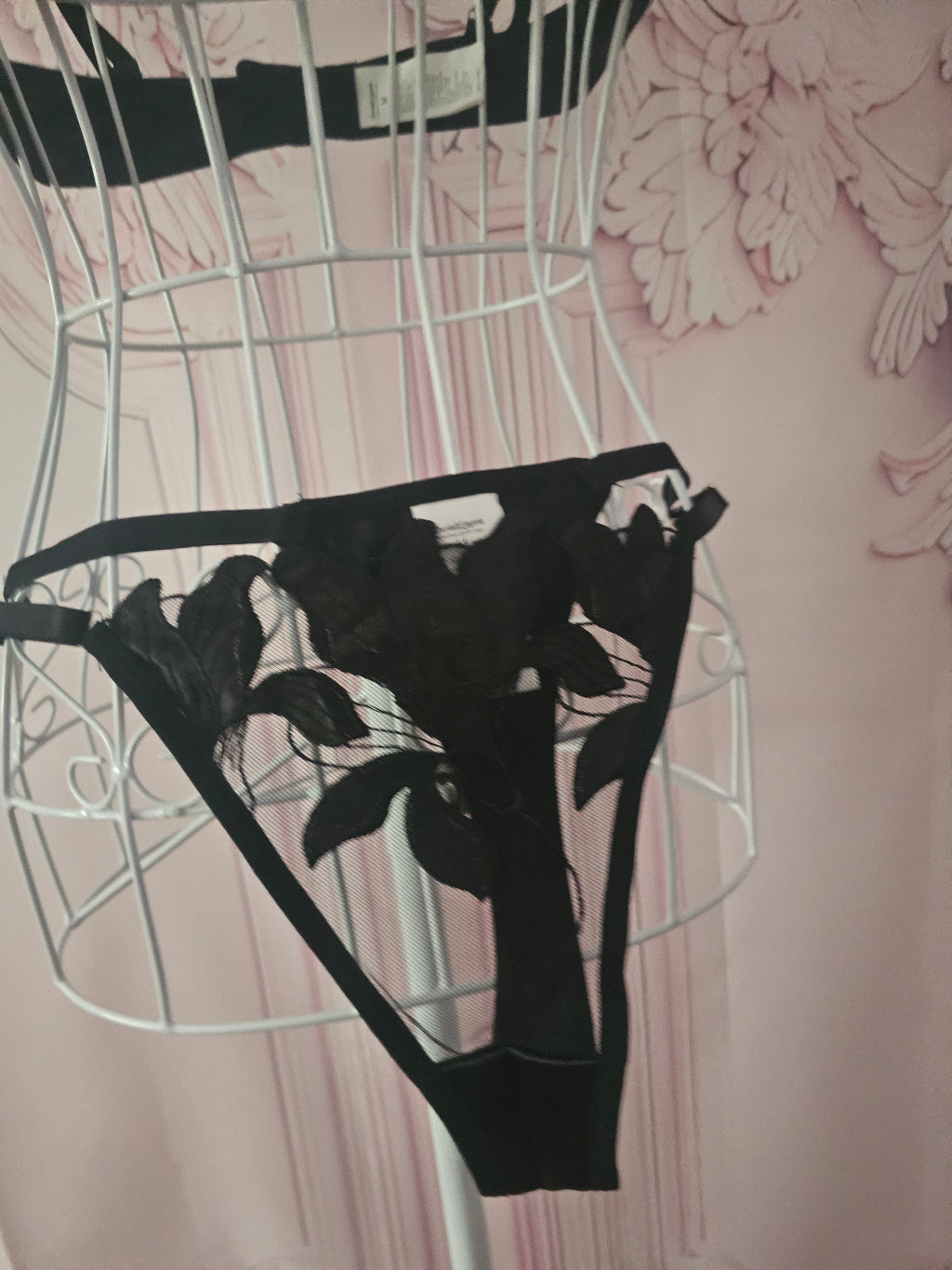Ladies Lacy Black Underwear Set