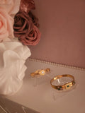 Ladies Solid Gold Plated dress bangles x 2