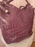 Ladies Mauve snakeskin Tote Bag