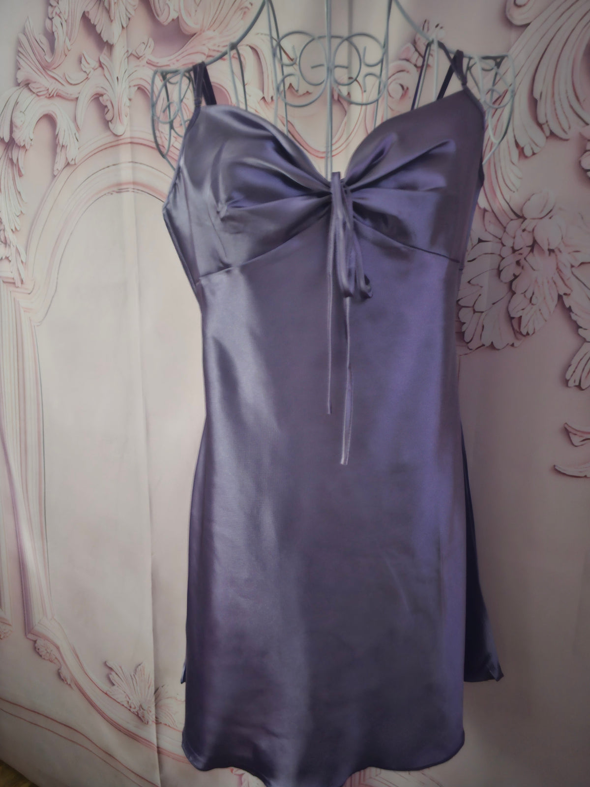 Ladies Lilac Satin Negligee