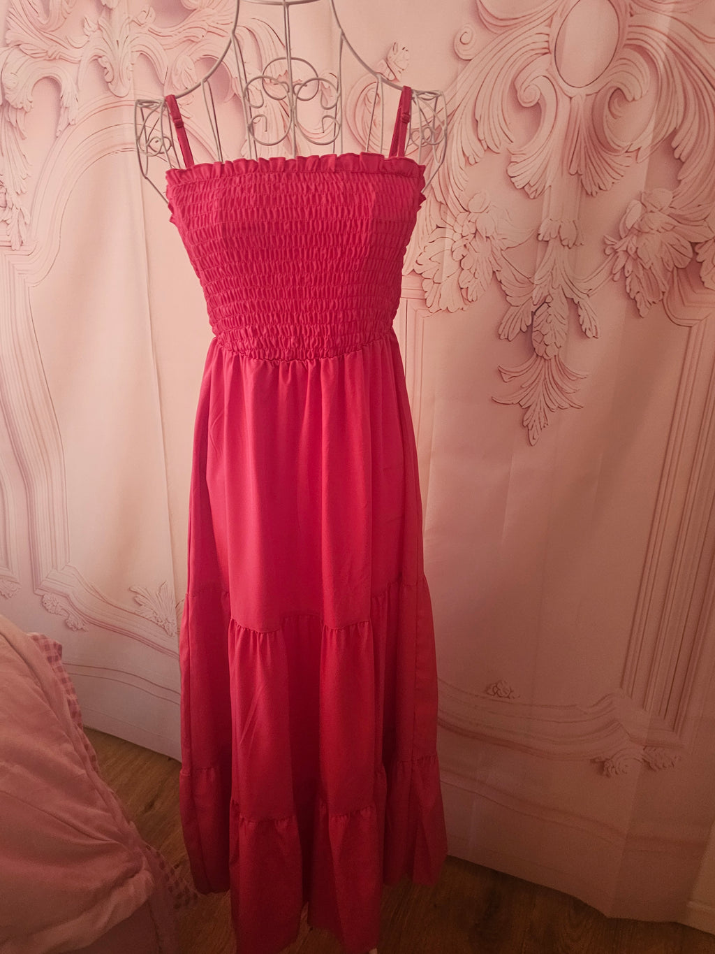 Ladies Pink Maxi Dress