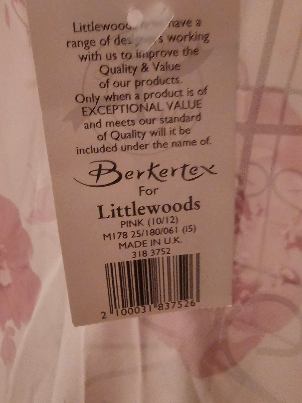 Ladies Pale Pink Floral Berkertex Chiffon Negligee