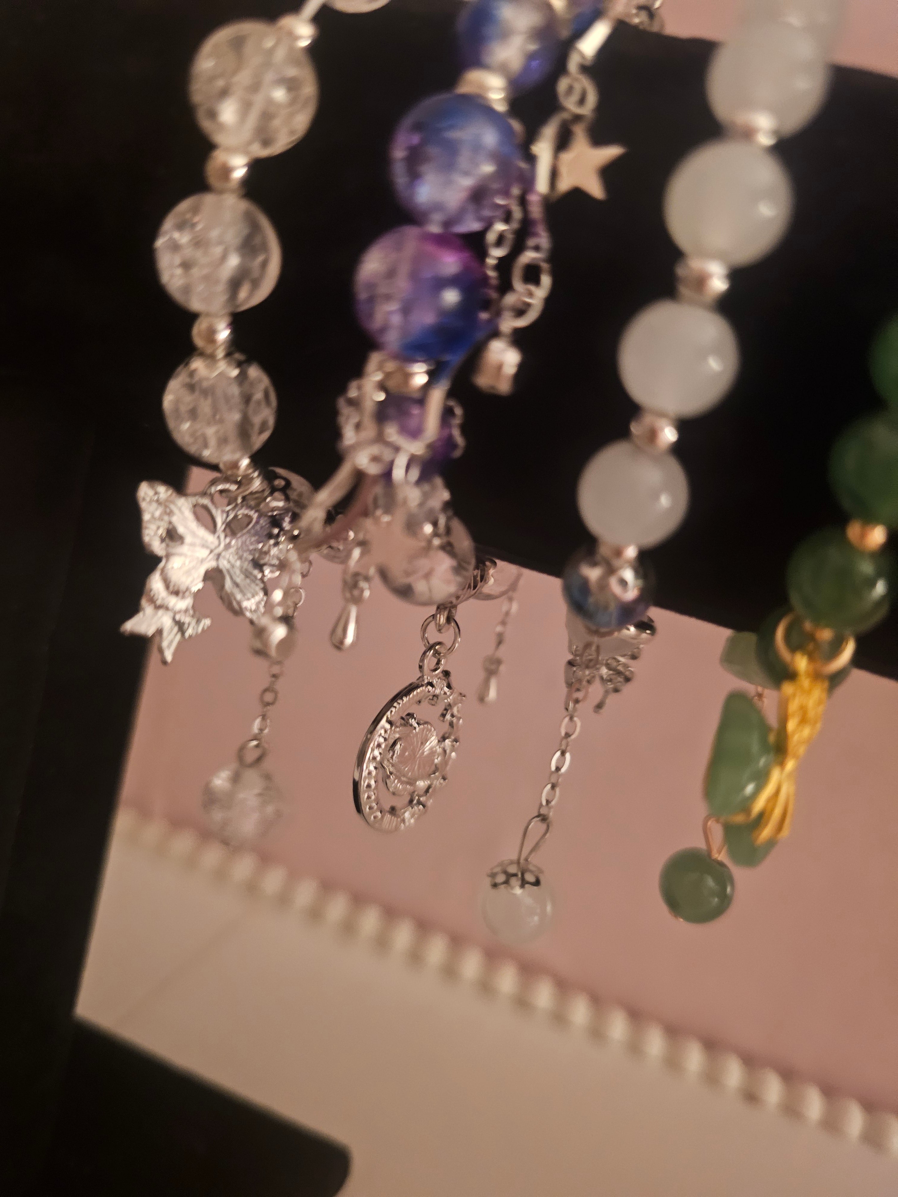 Ladies Moonbeam Beaded Bracelets x 8