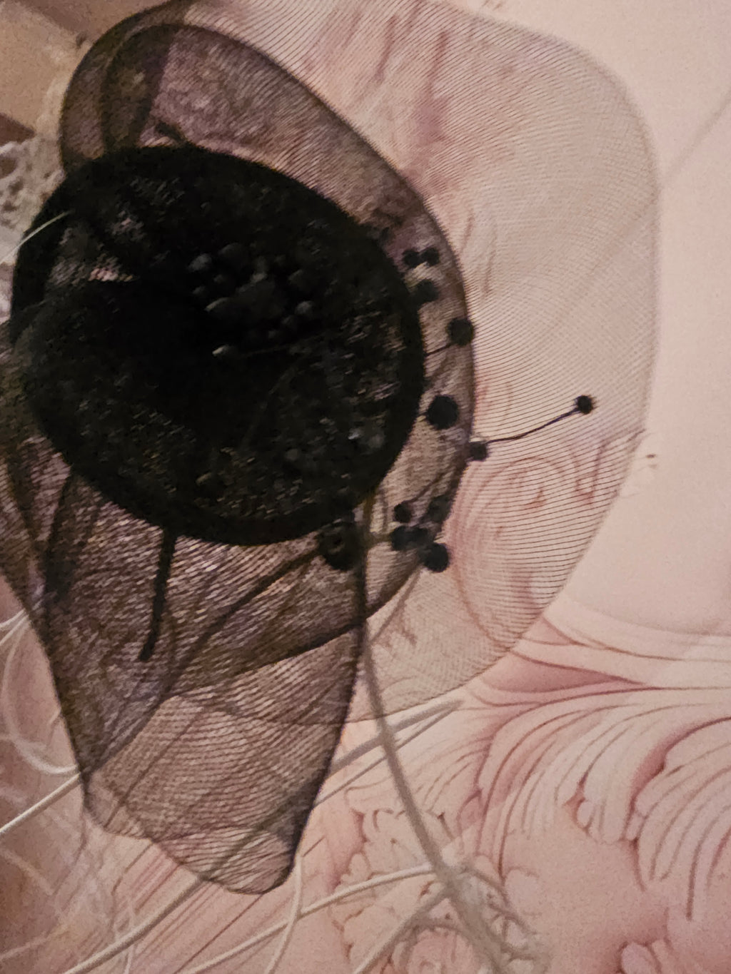 Ladies black classy fascinator