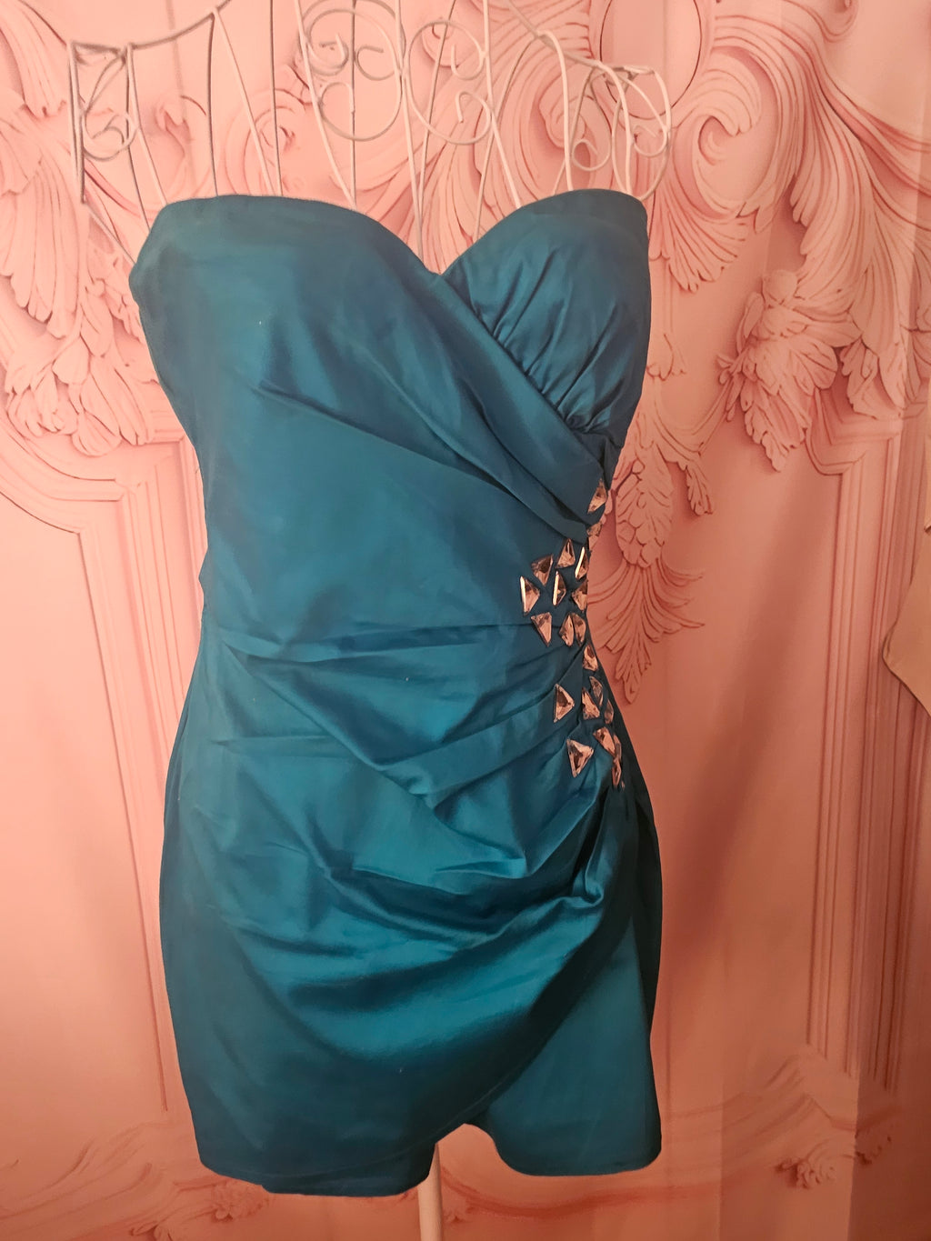 Ladies Lipsy turquoise cocktail dress