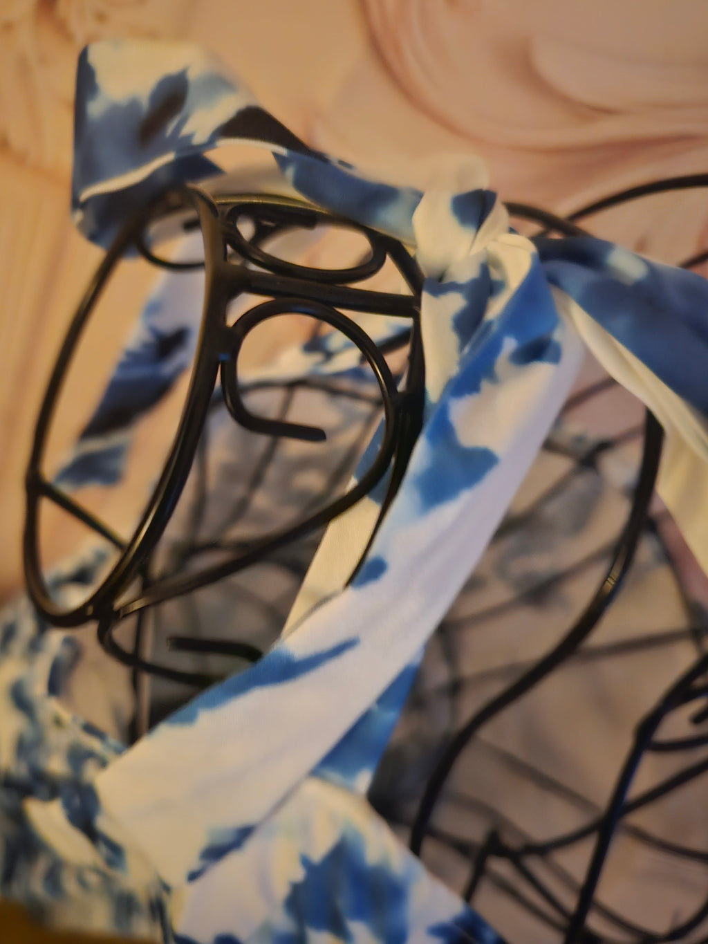 Ladies Blue & White Floral Maxi Dress