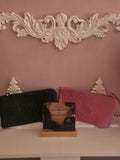 Ladies 2 x Crocodile skin Purses with wrist strap