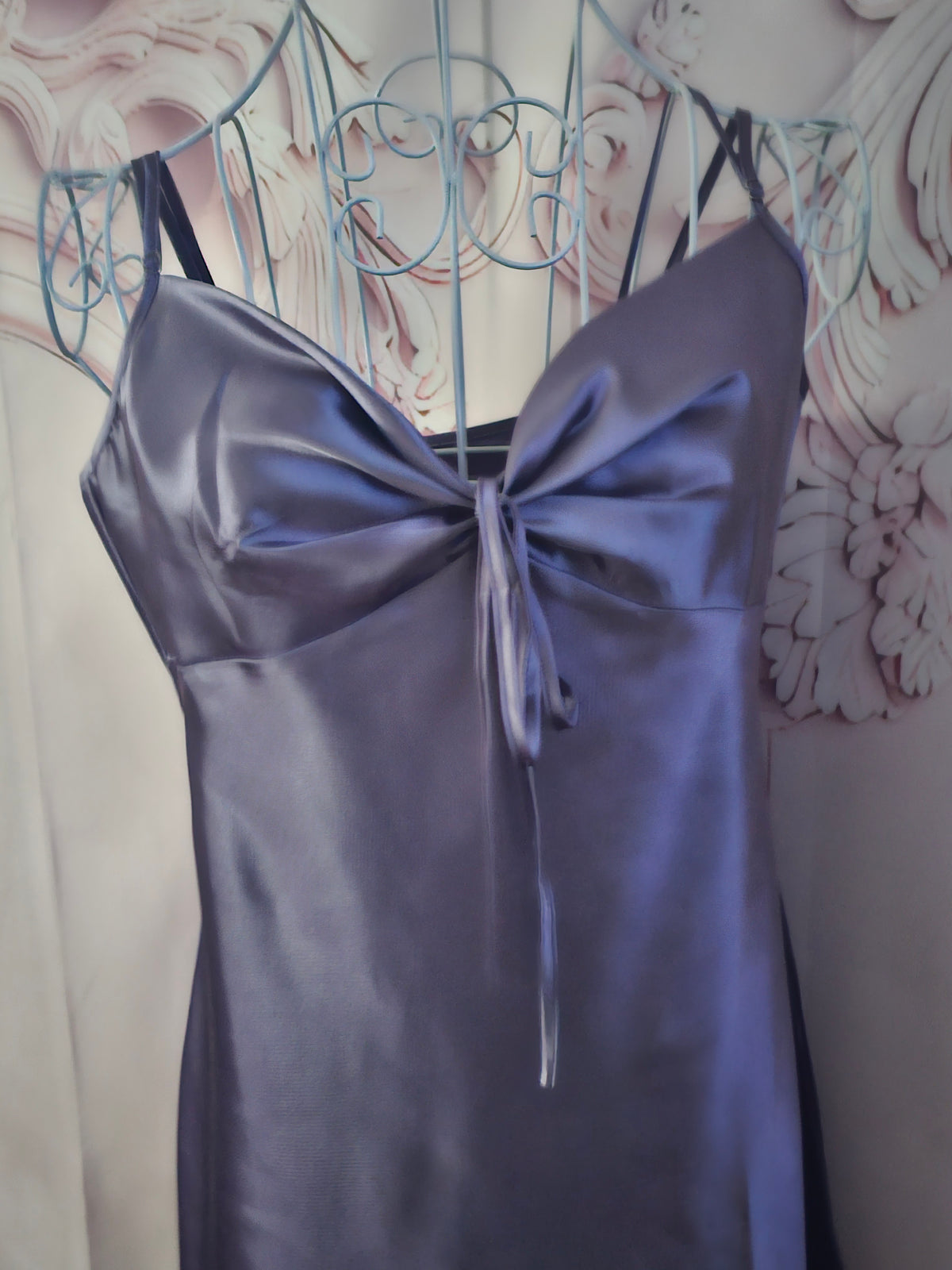 Ladies Lilac Satin Negligee