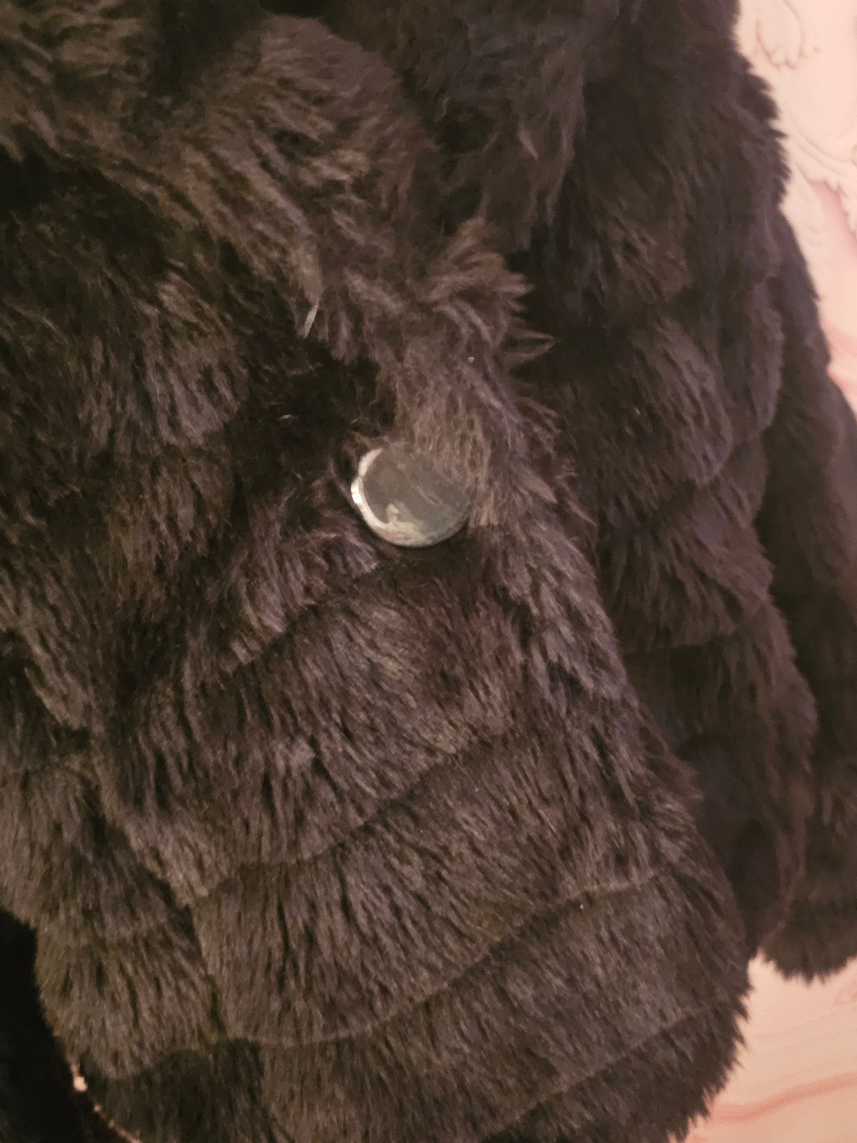 Ladies Black Brave Soul Short Fur Jacket