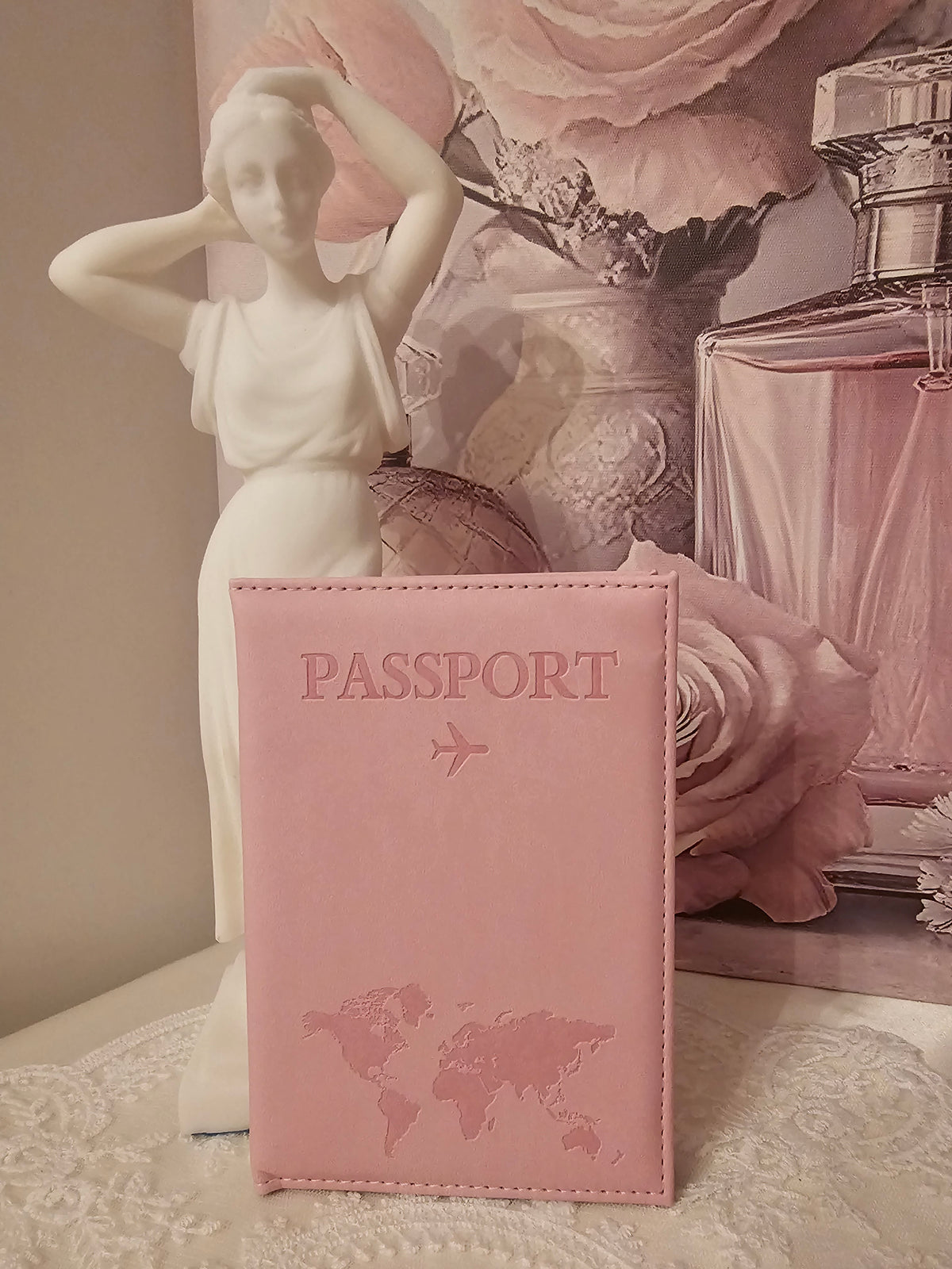 Ladies pink passport holder