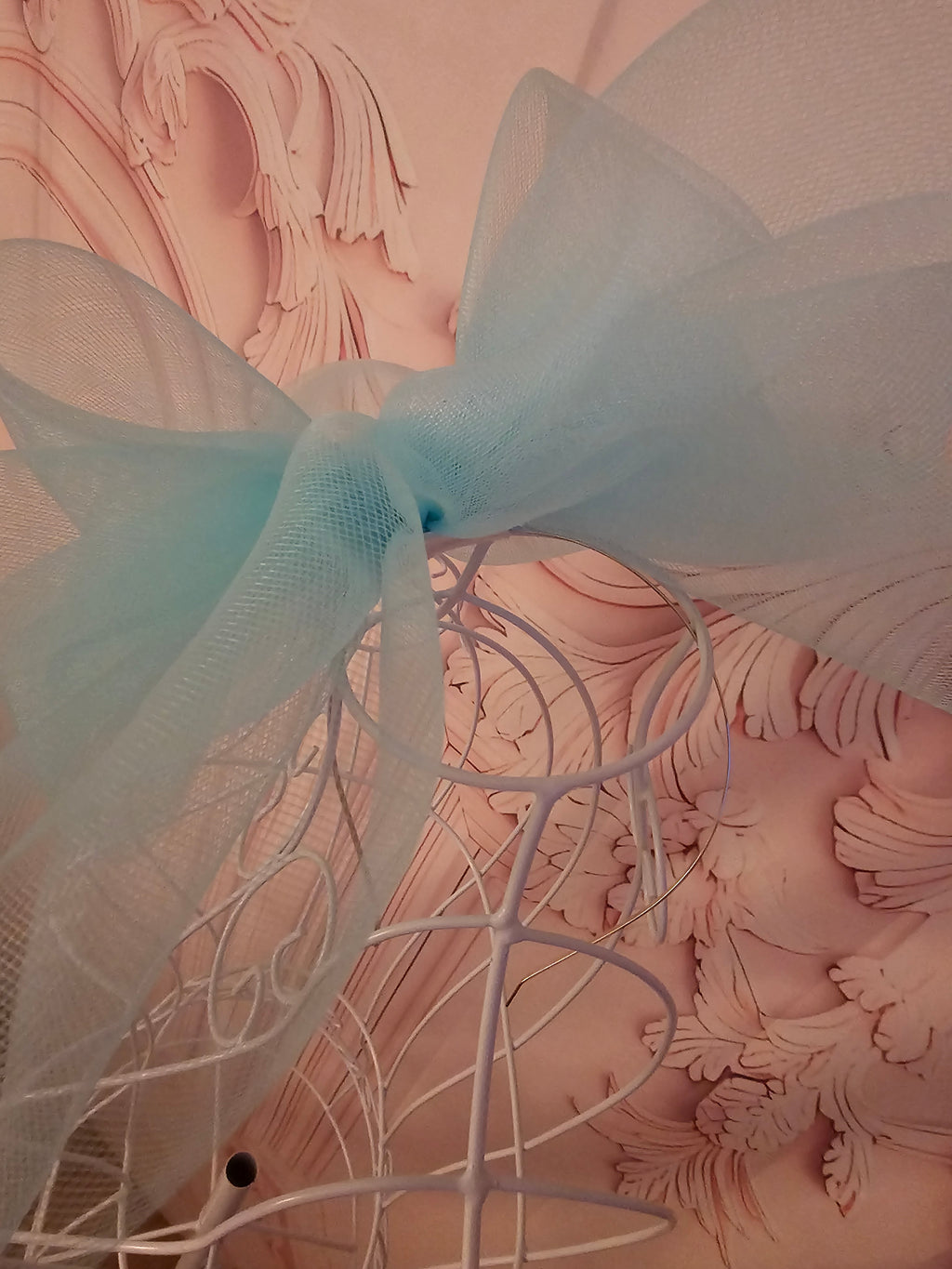 Stunning Aqua Blue Giant Bow Fascinator — Wedding & Races
