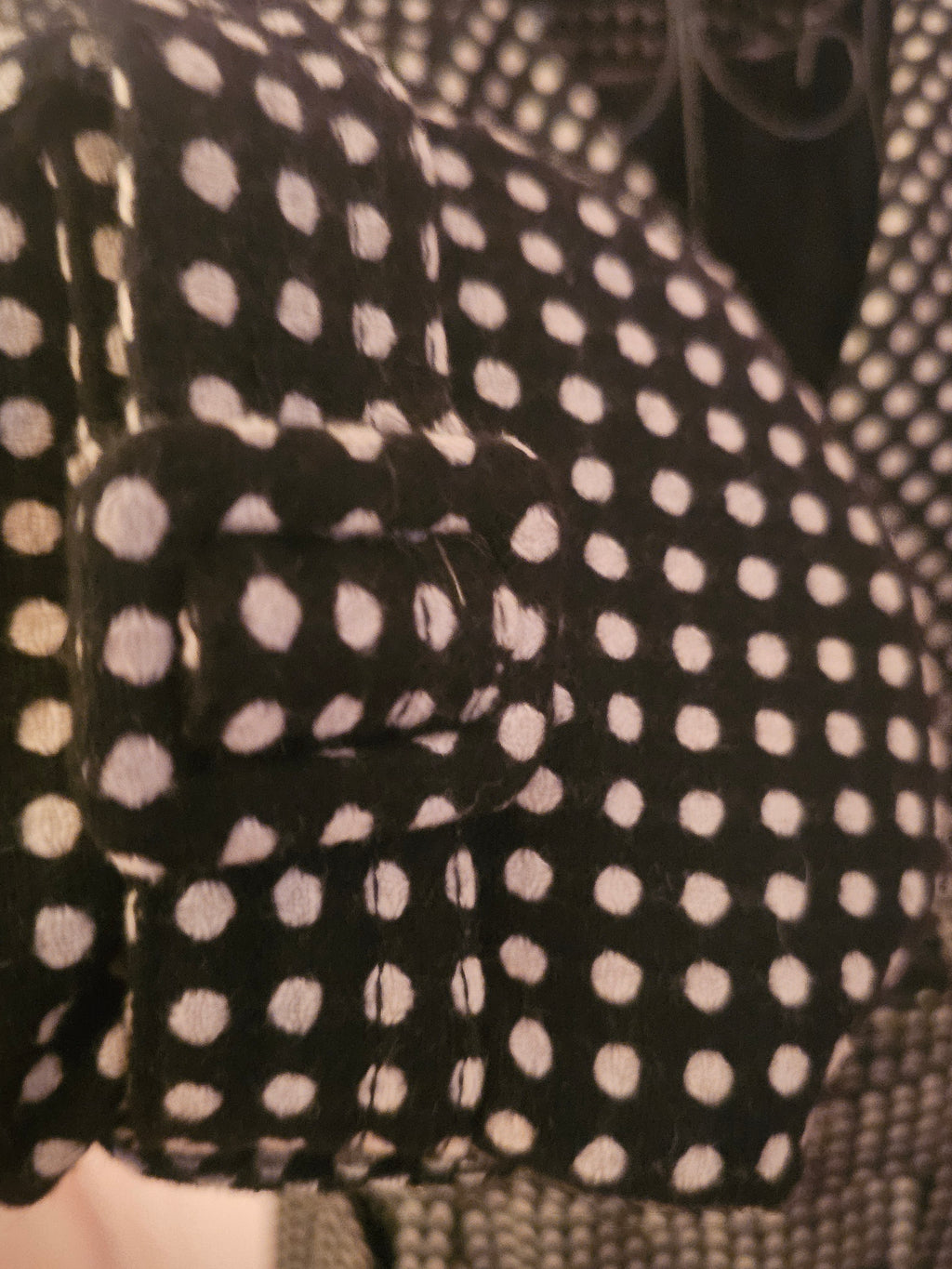Ladies Polk Dot Next Double Breasted Wool Coat