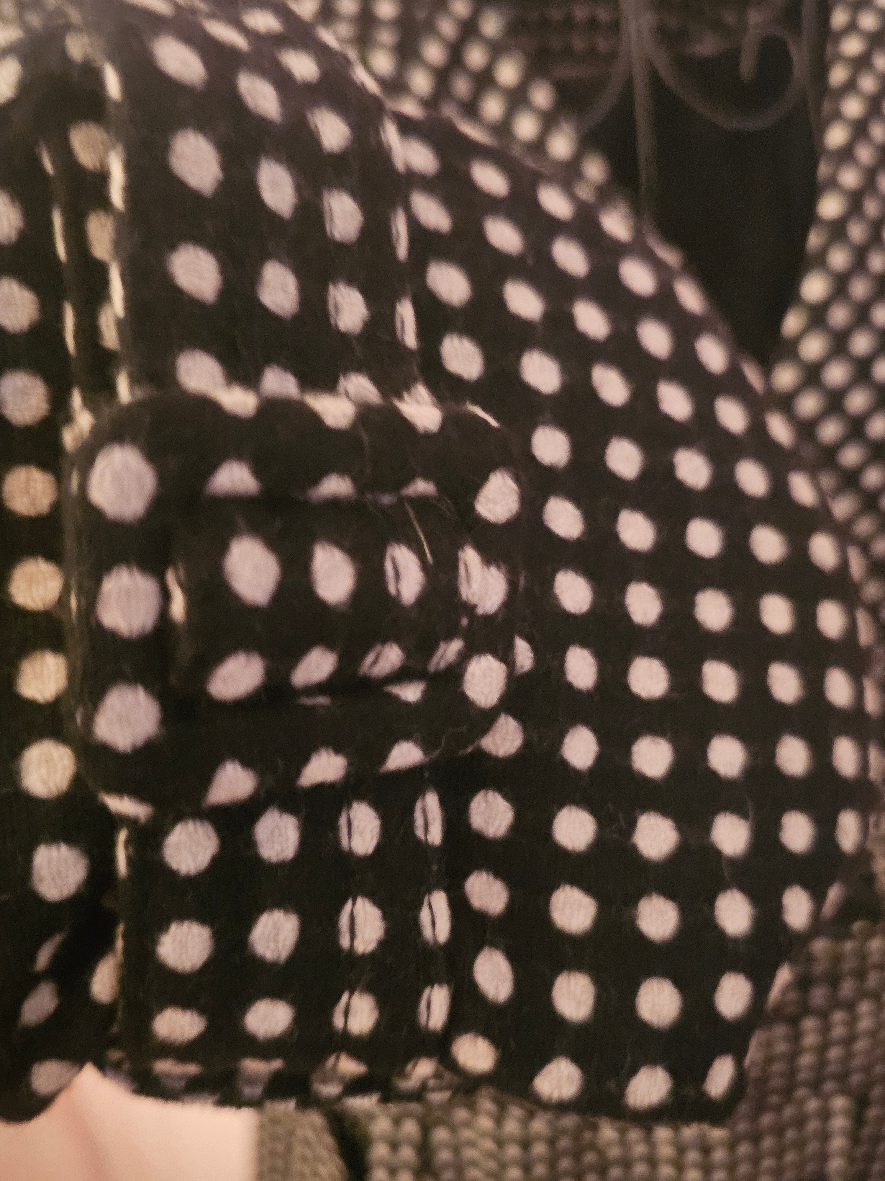 Ladies Polk Dot Next Double Breasted Wool Coat