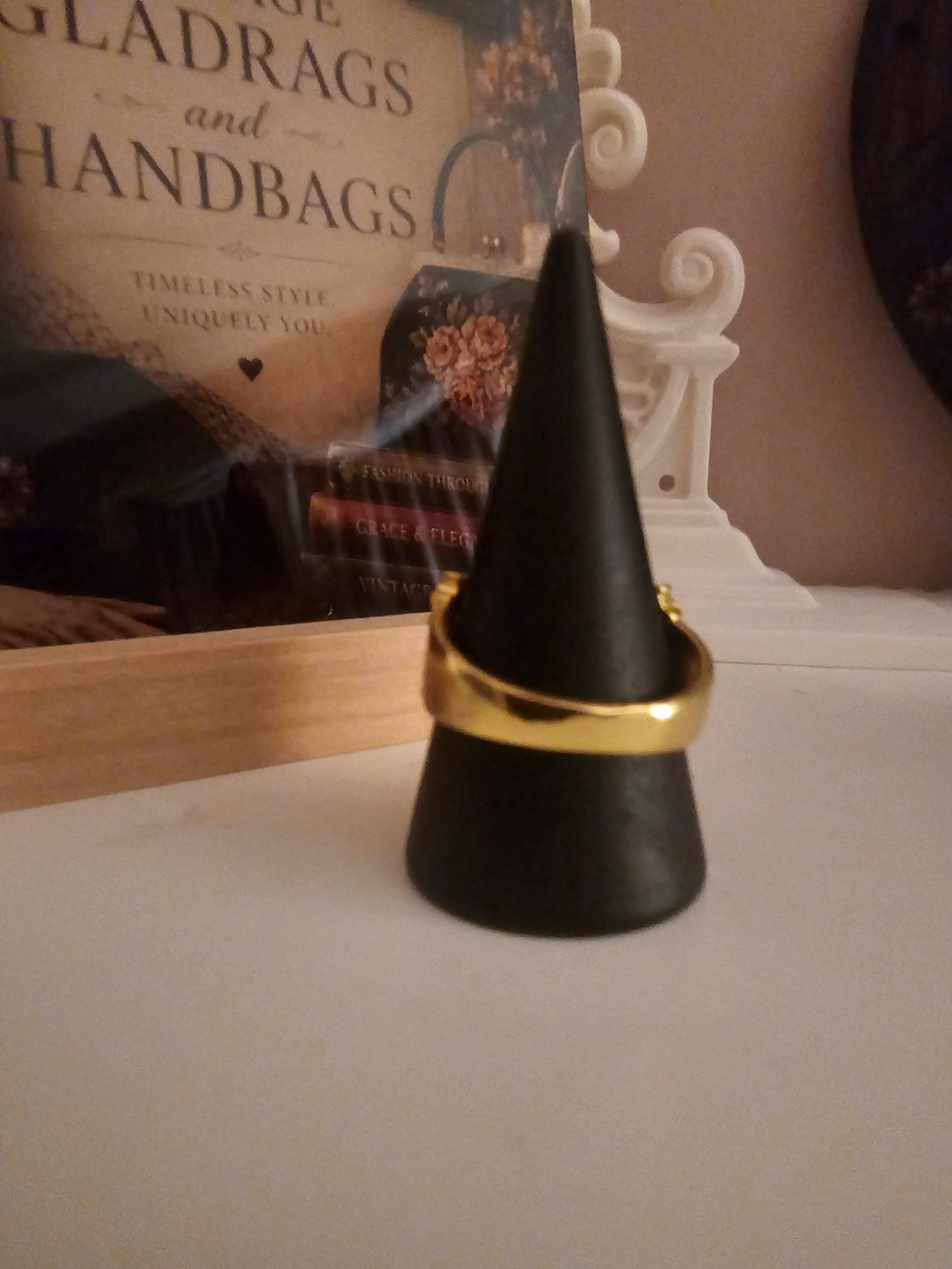 Ladies Gold Diamonte Dress Ring