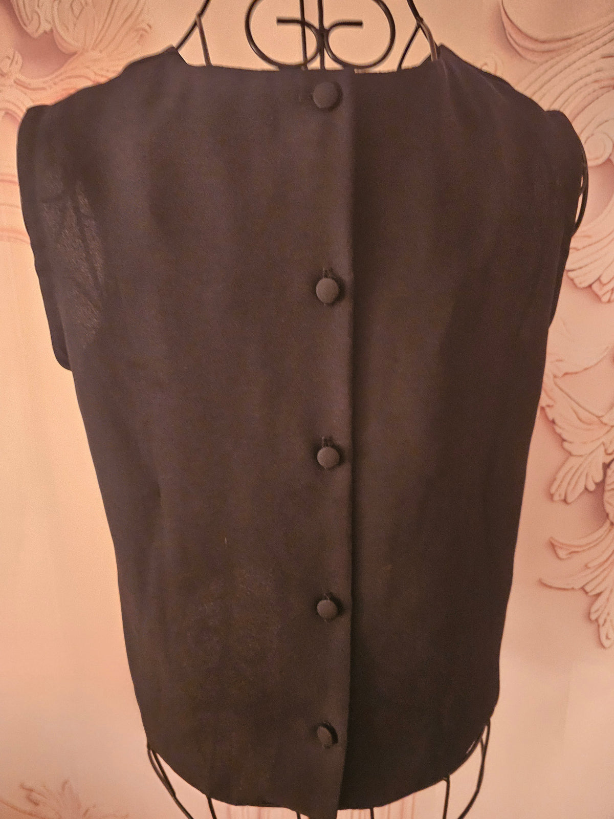 Ladies Dorothy Perkins Black Buttoned back Crop Top