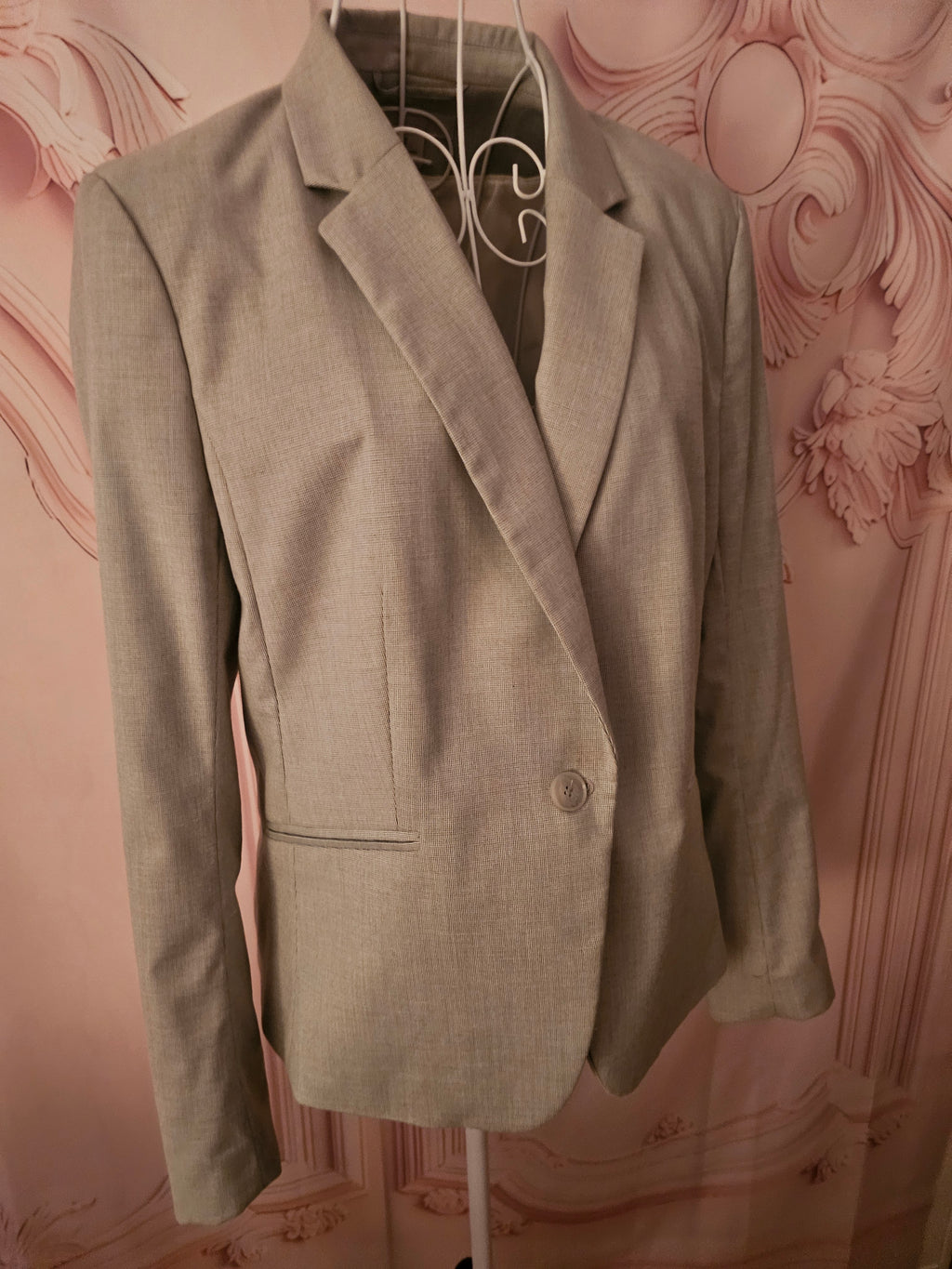 Ladies Grey Checkered H & M Blazer