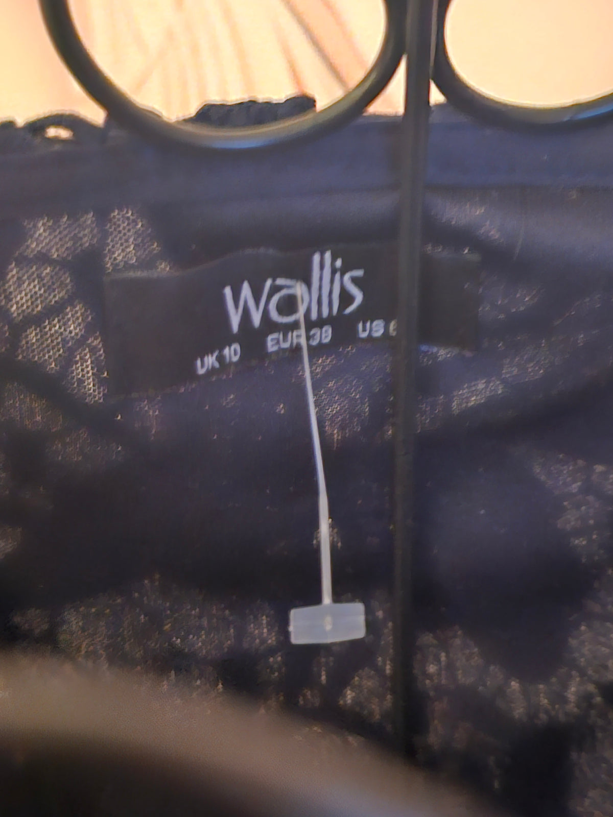 Ladies Navy Blue Wallis Lacy Evening Dress
