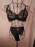 Ladies Black Classy Lacy underwear set