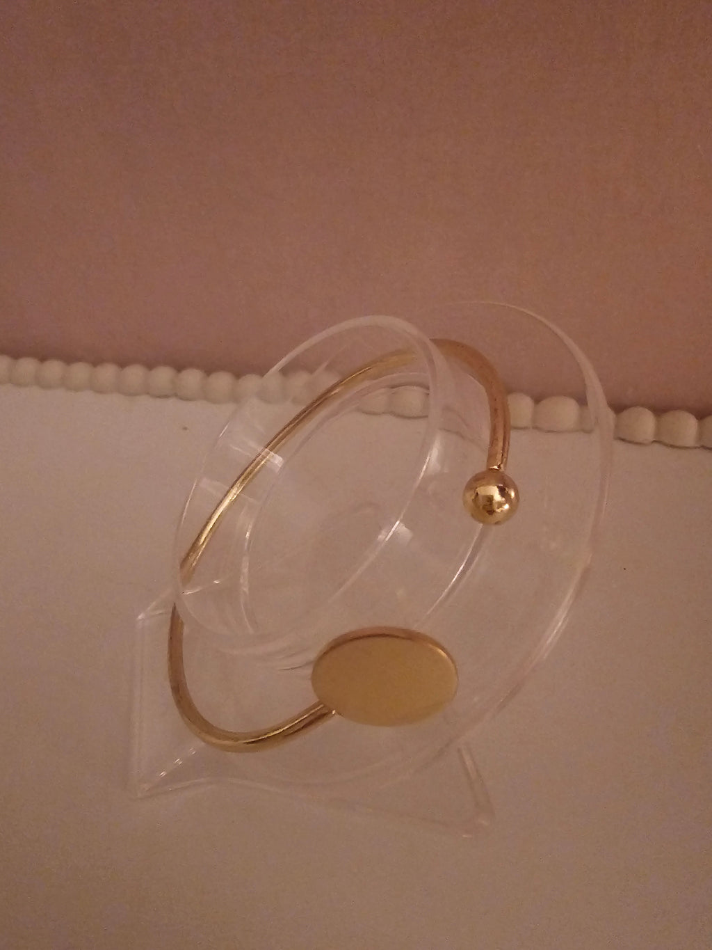 Ladies gold plated Unusual Bangle