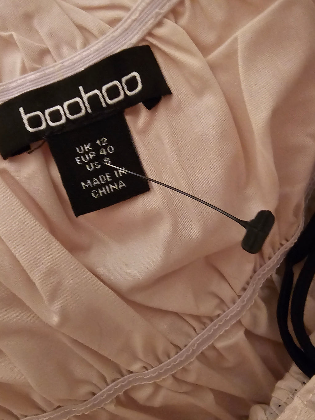 Ladies Boohoo Cream & Black Cotton Maxi Dress