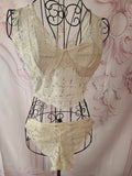 Ladies Ivory Lacy Underwear Set