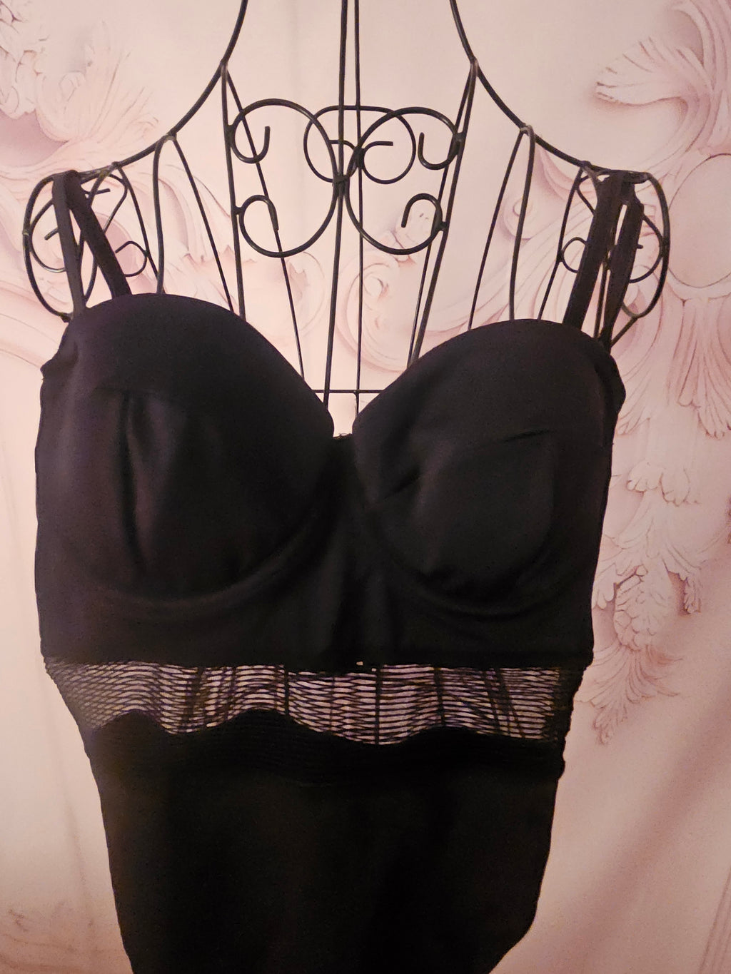 Ladies black Asos satin all in one