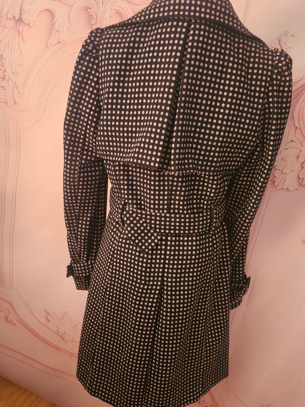 Ladies Polk Dot Next Double Breasted Wool Coat