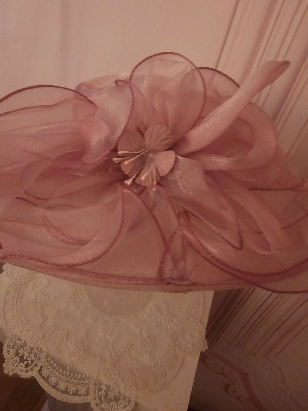 Ladies Baby Pink Stunning Wedding Hat