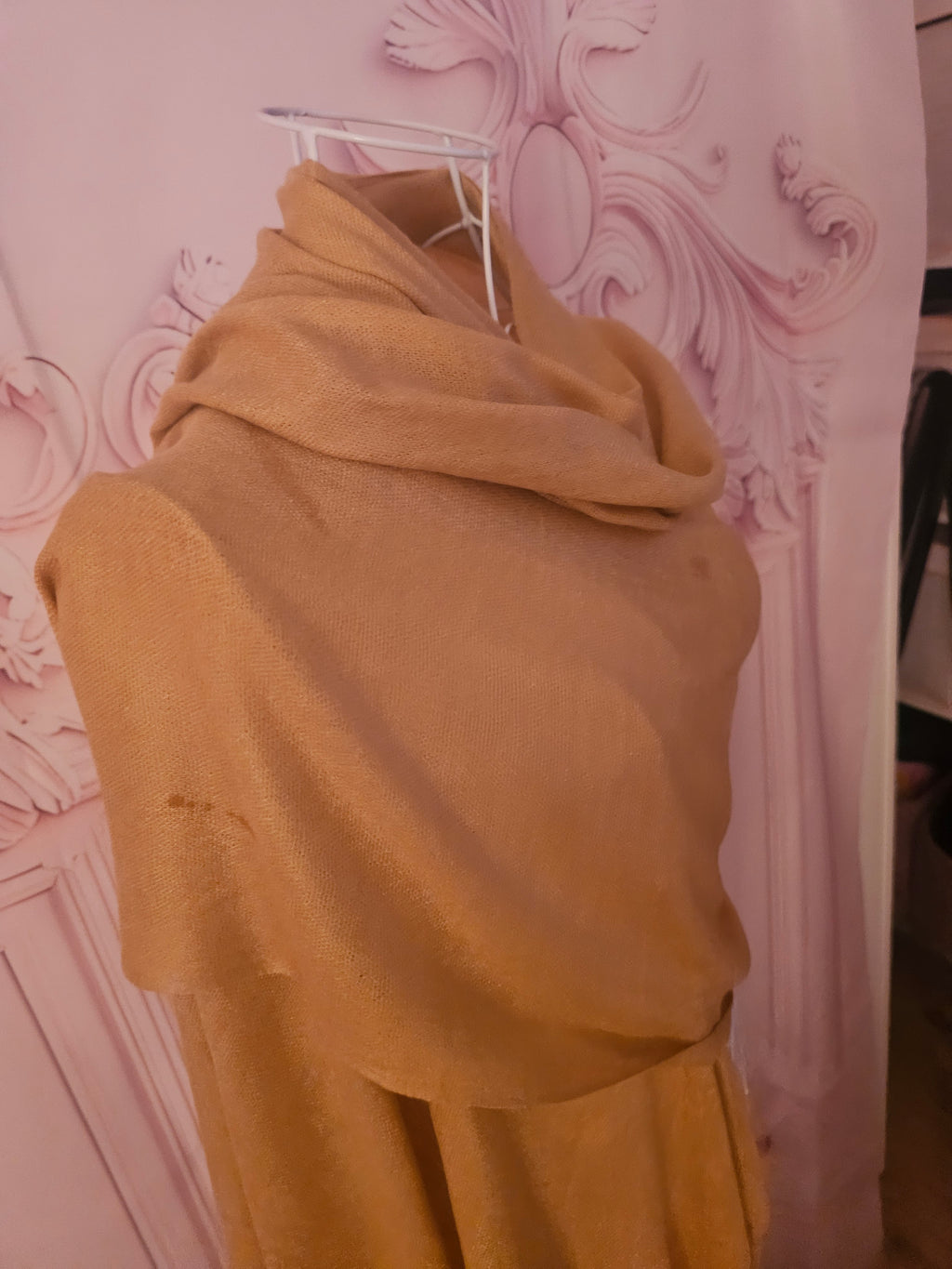 Ladies Camel Pashmina Wrap Scarf