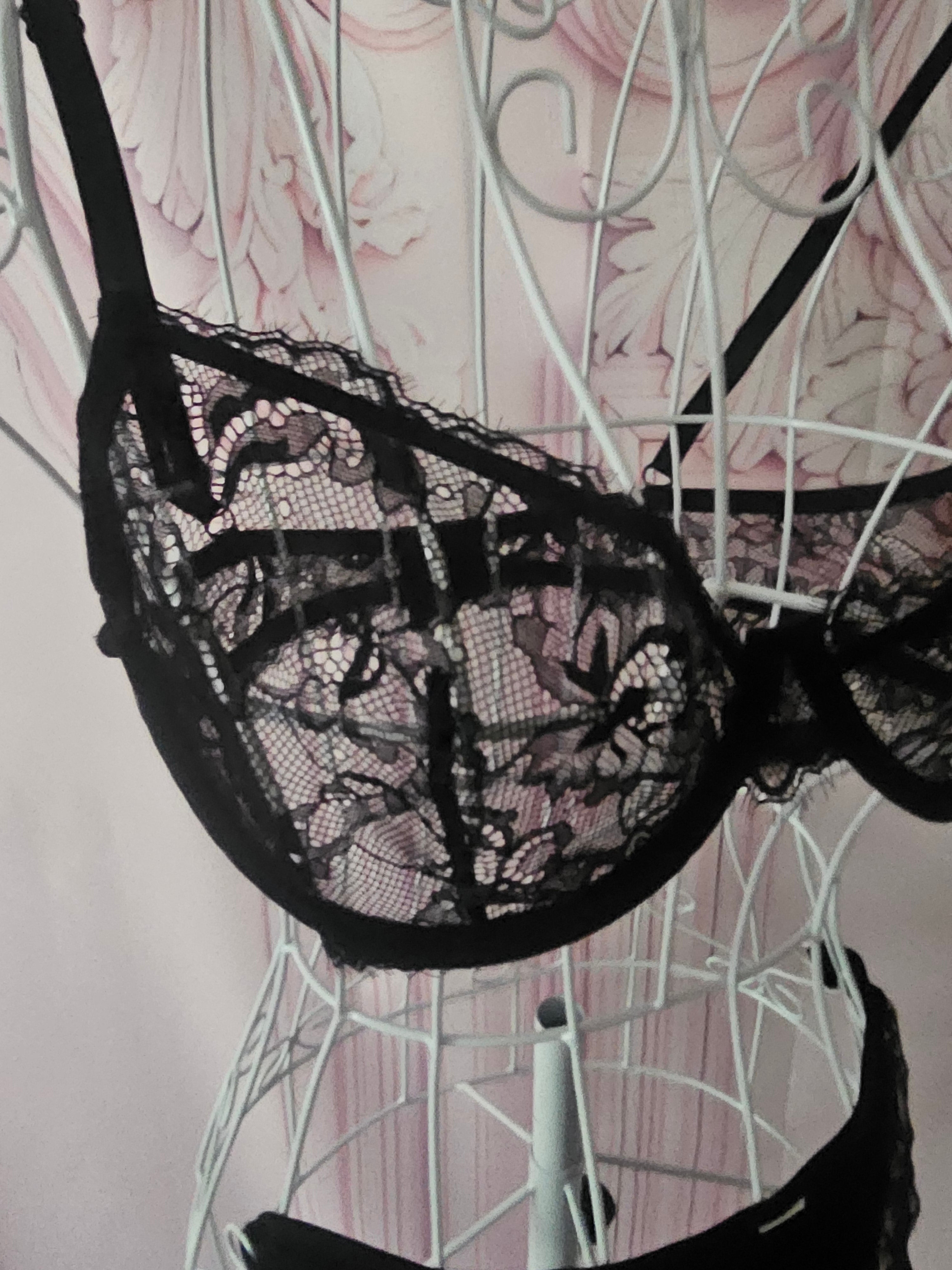Ladies Black Lacy Underwear Set
