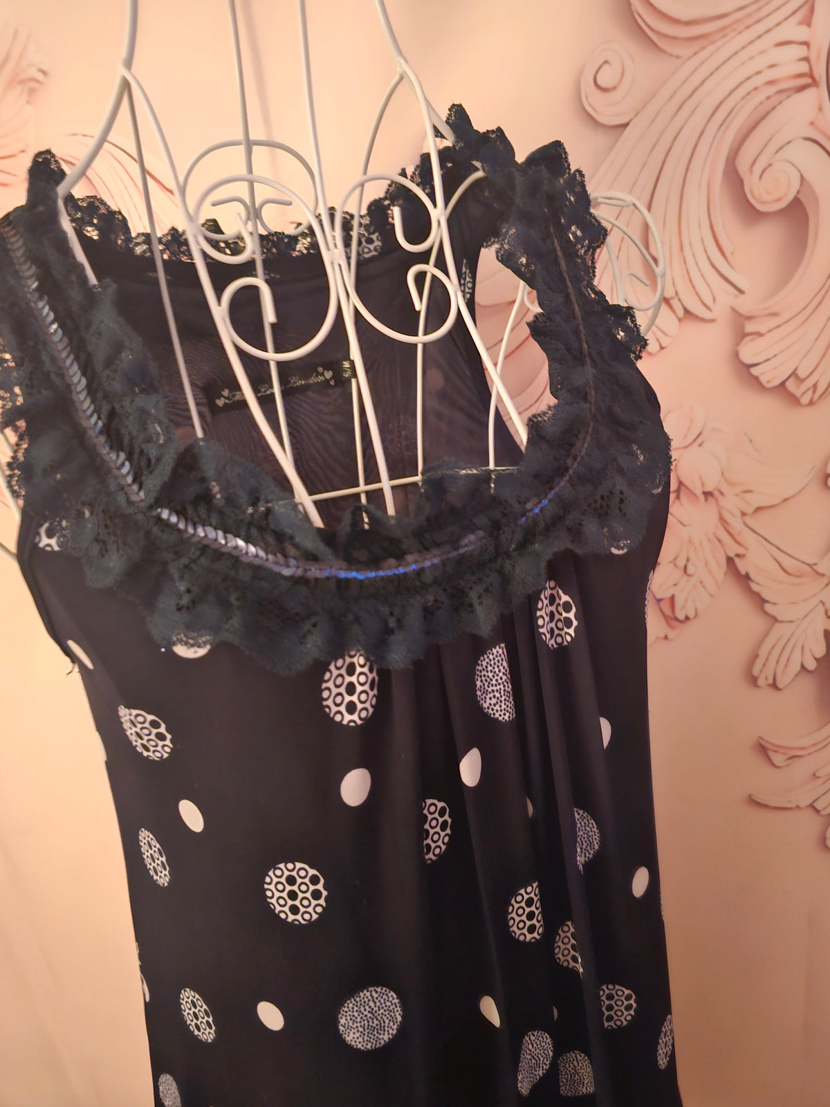 Ladies Navy Blue & White Mela loves London Chic Dress