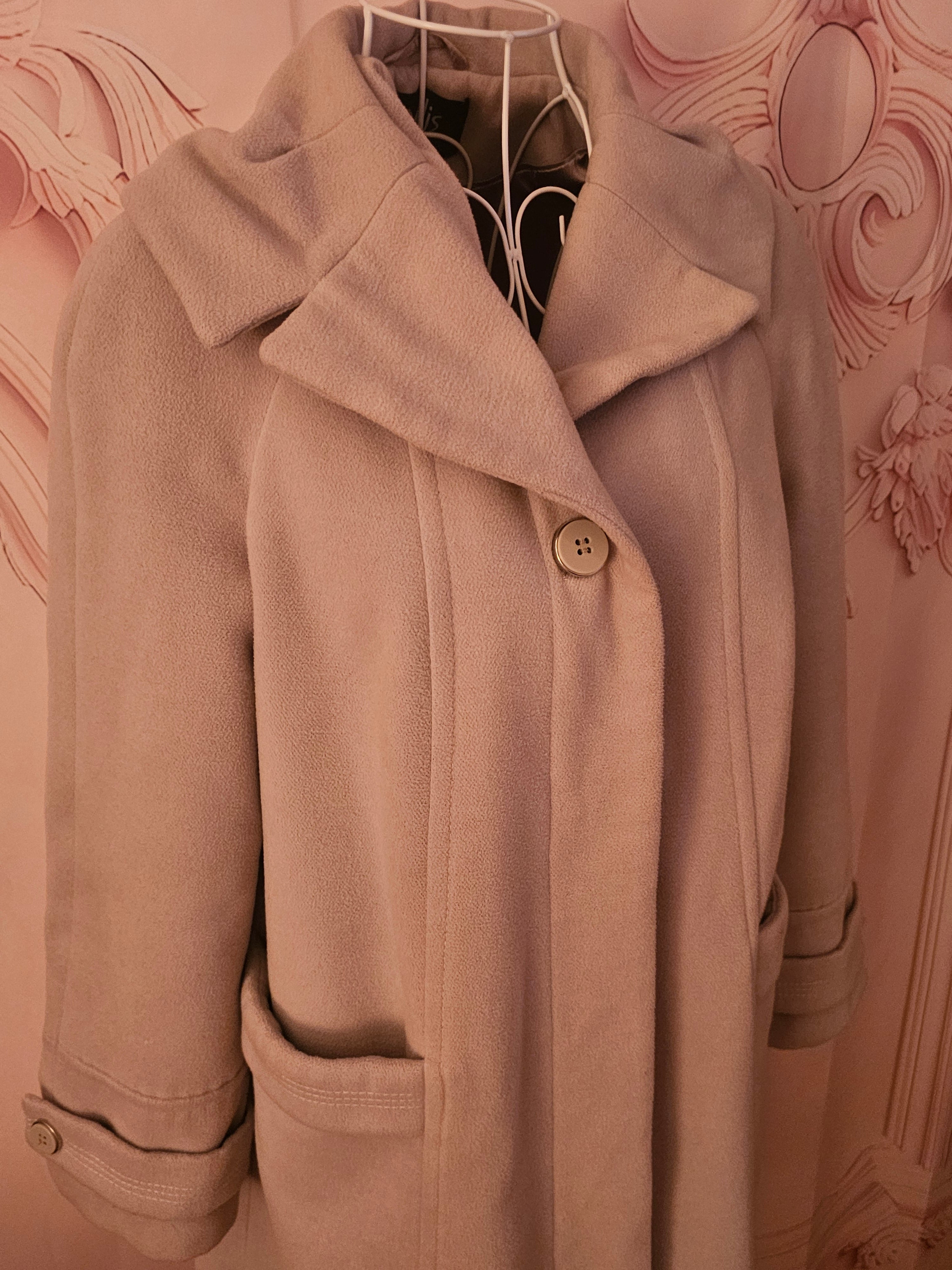 Ladies Grey Wool Wallis Coat with Scarf