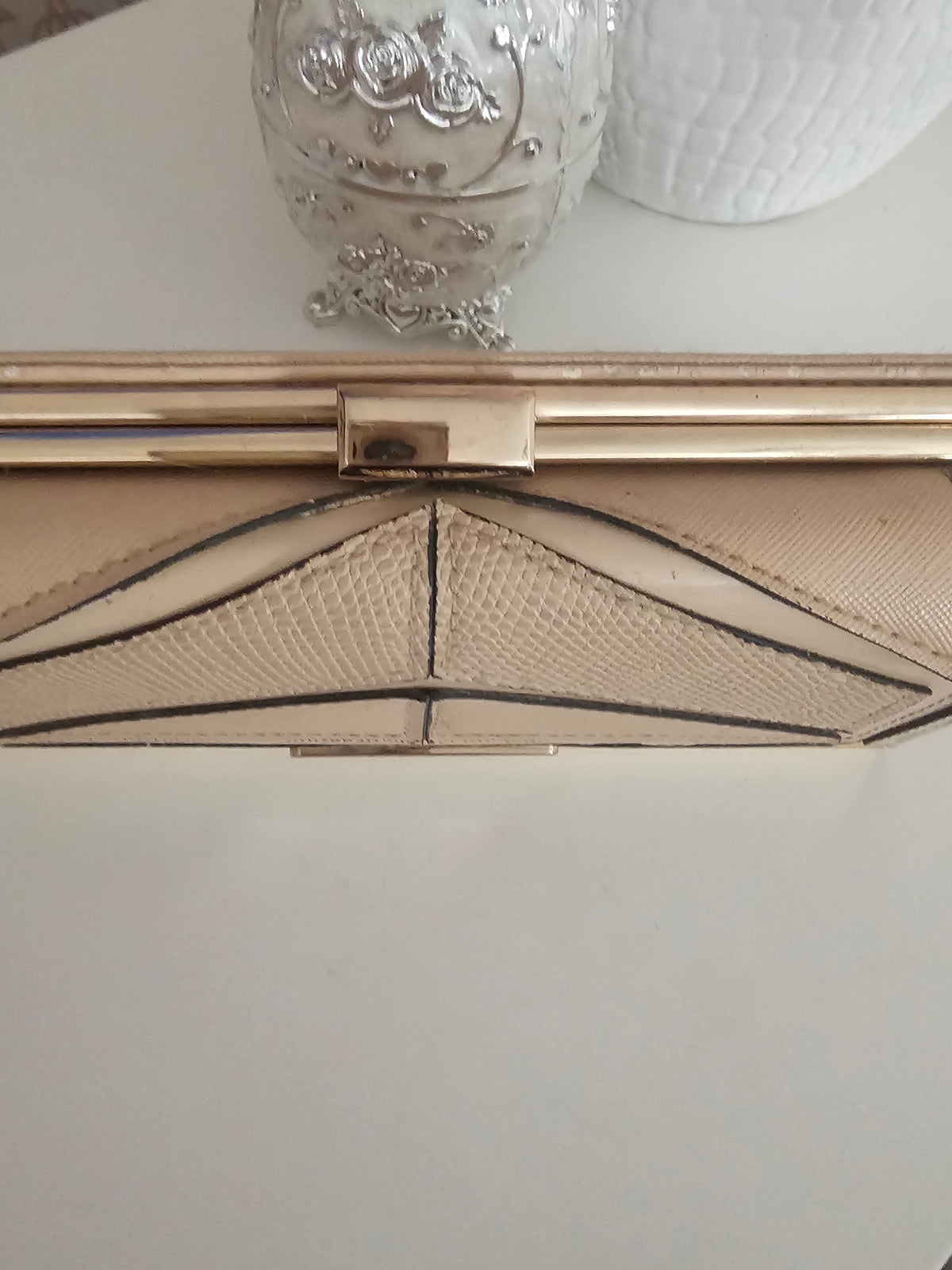 Ladies Cream Aztec River Island Purse