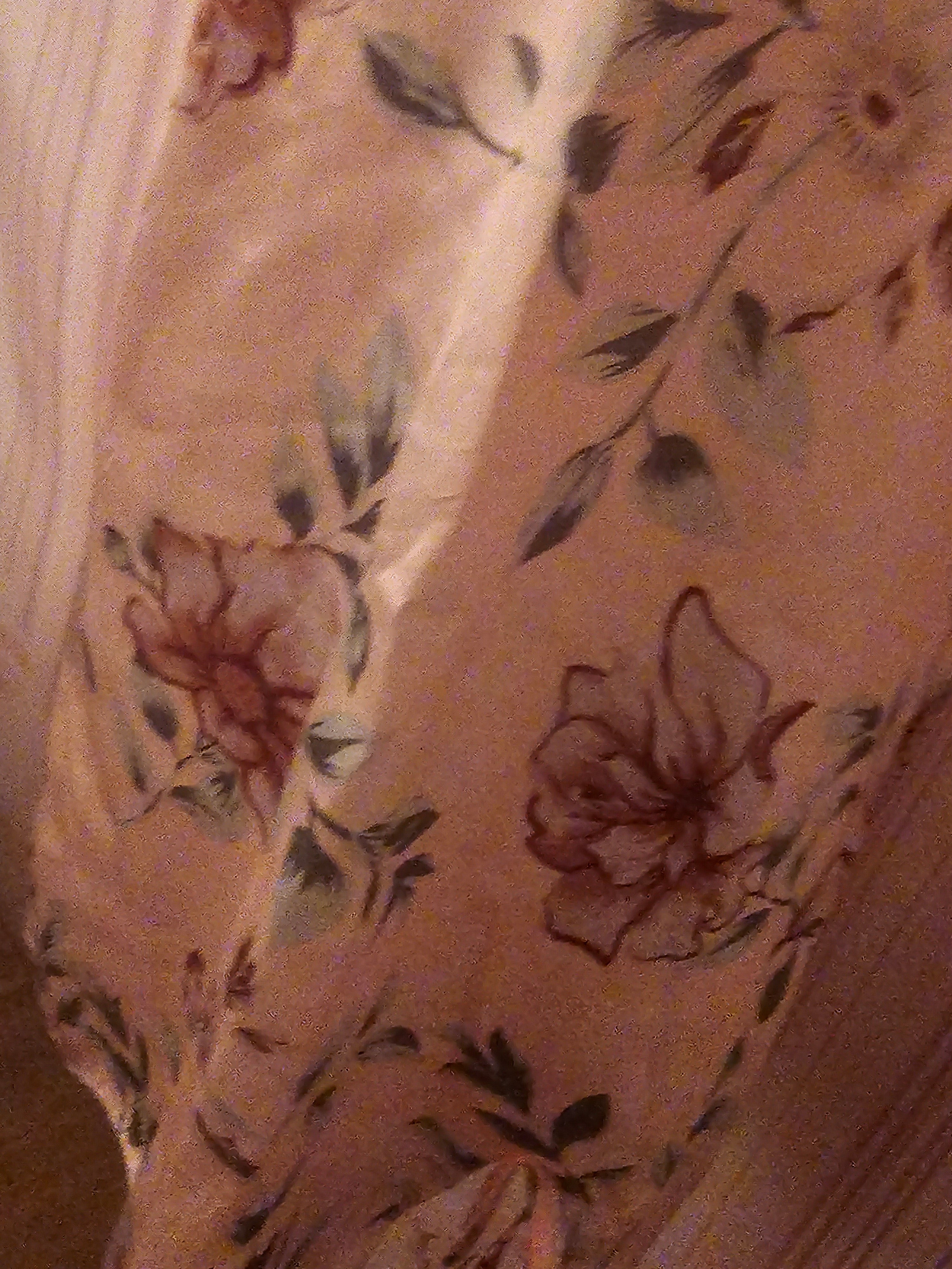 Ladies Pink Floral Satin 4 piece Lingerie Nightwear