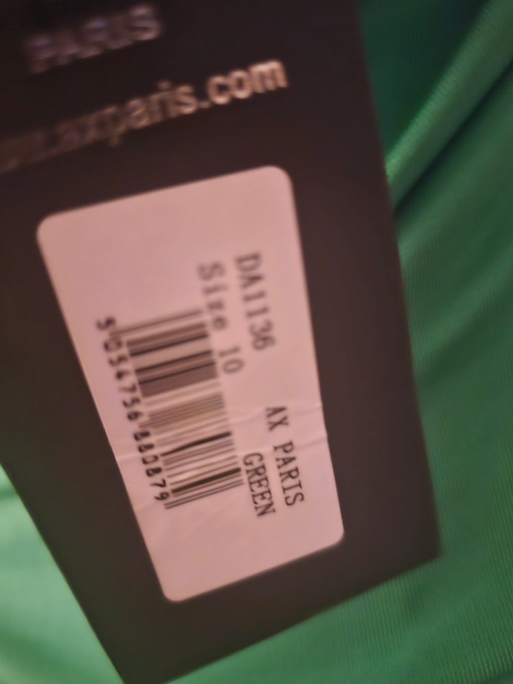 AX Paris Emerald Green Strappy Gown with Ruffle Back — Size 10
