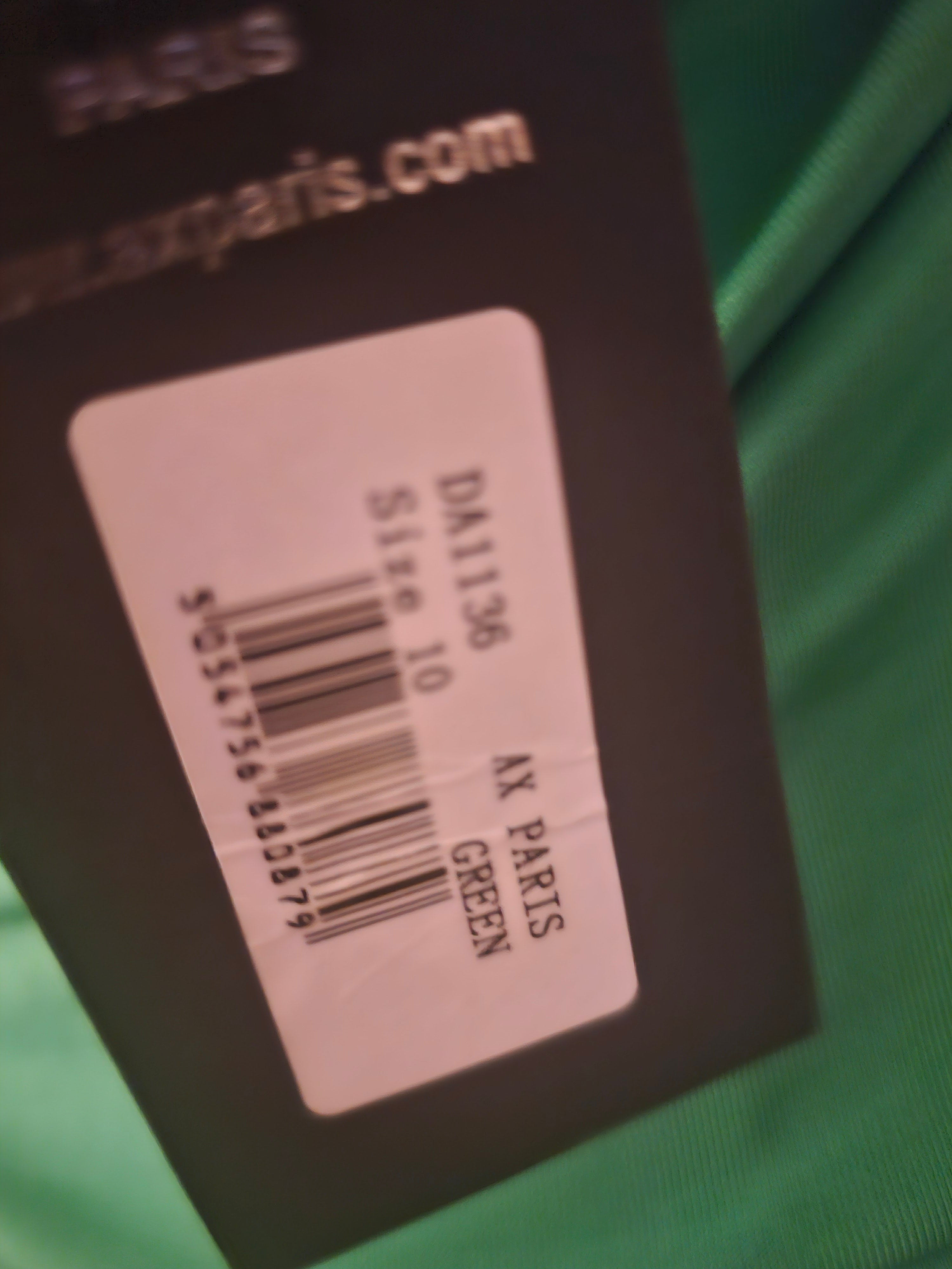 AX Paris Emerald Green Strappy Gown with Ruffle Back — Size 10