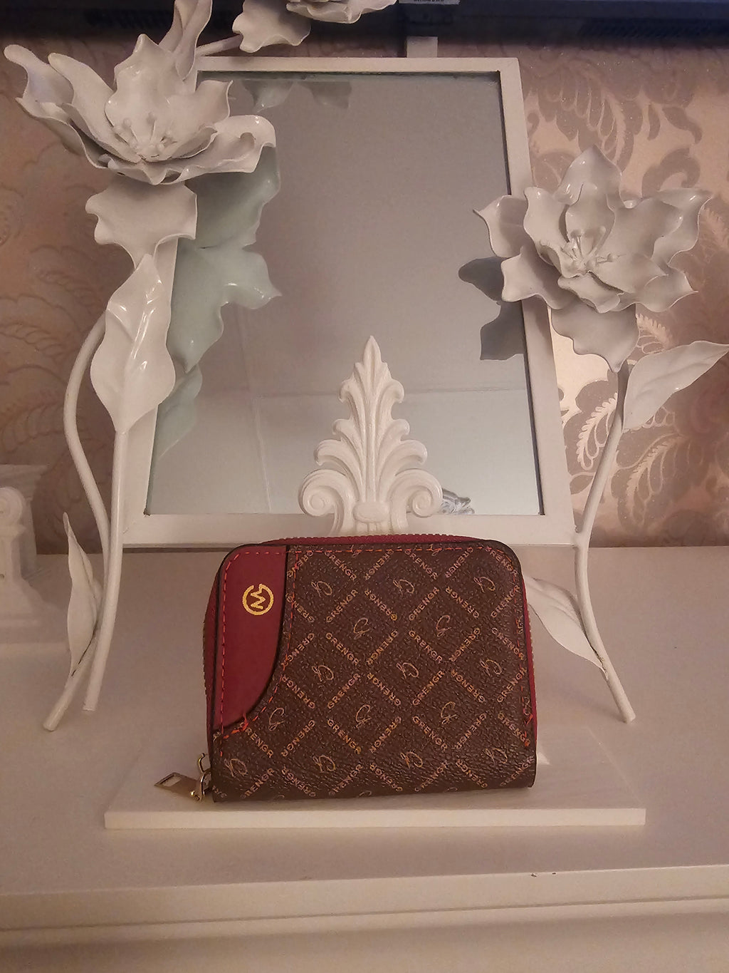 Ladies Brown with Red Detail Purse