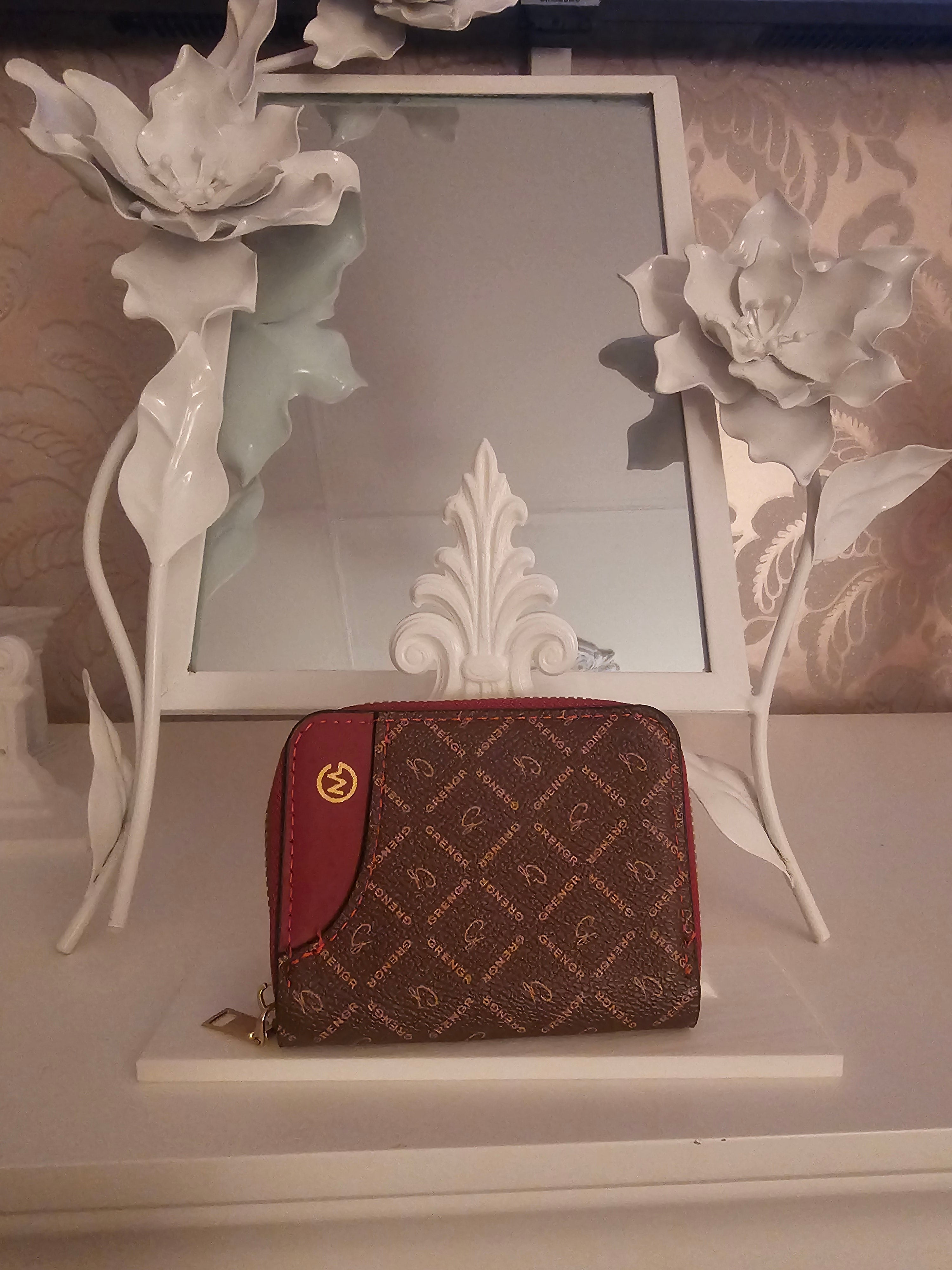 Ladies Brown with Red Detail Purse