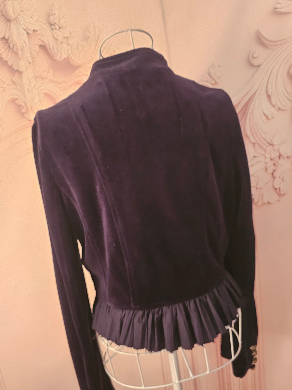 Ladies Navy Blue Velvet New Look Evening Jacket
